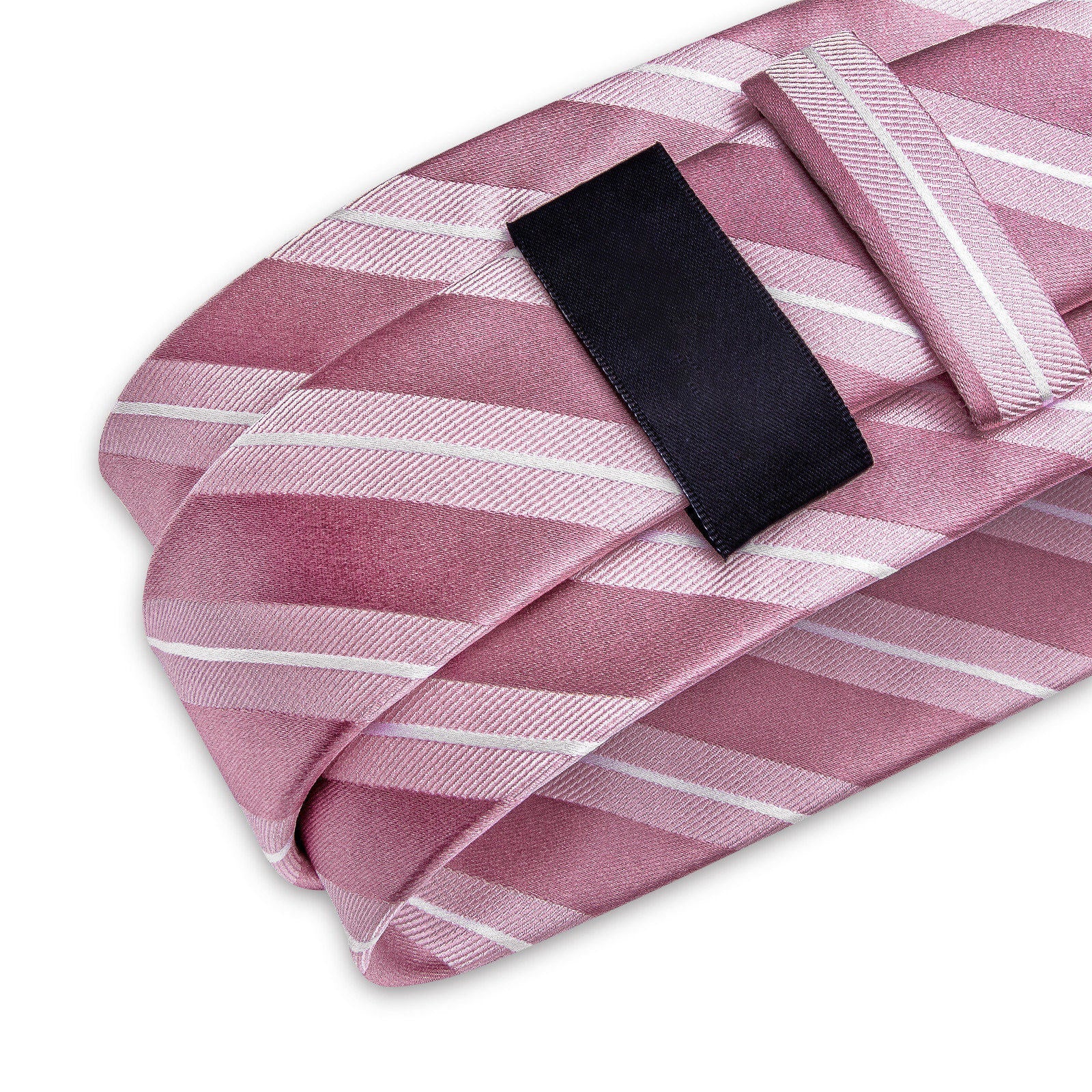 GentCrest Pink Striped Tie Hanky Cufflinks Set - Image 5