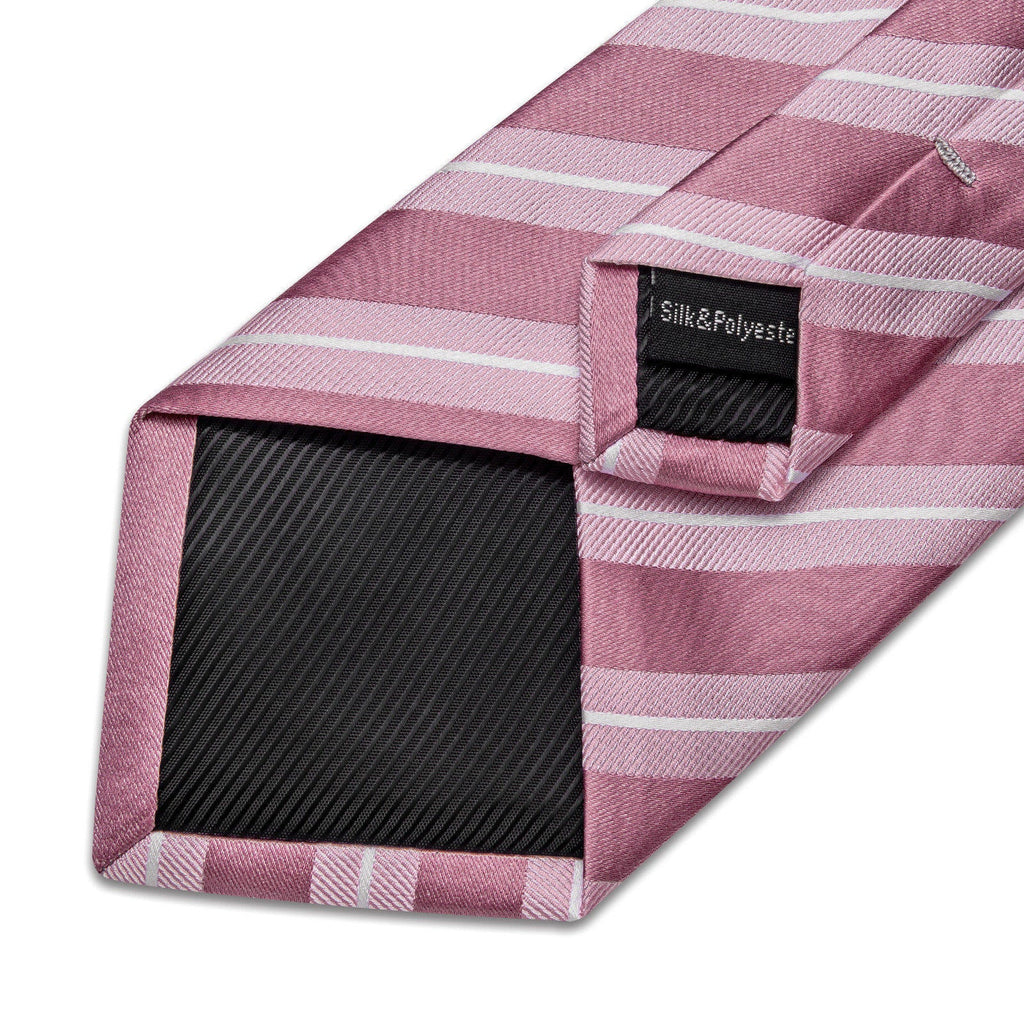 GentCrest Pink Striped Tie Hanky Cufflinks Set - Image 6