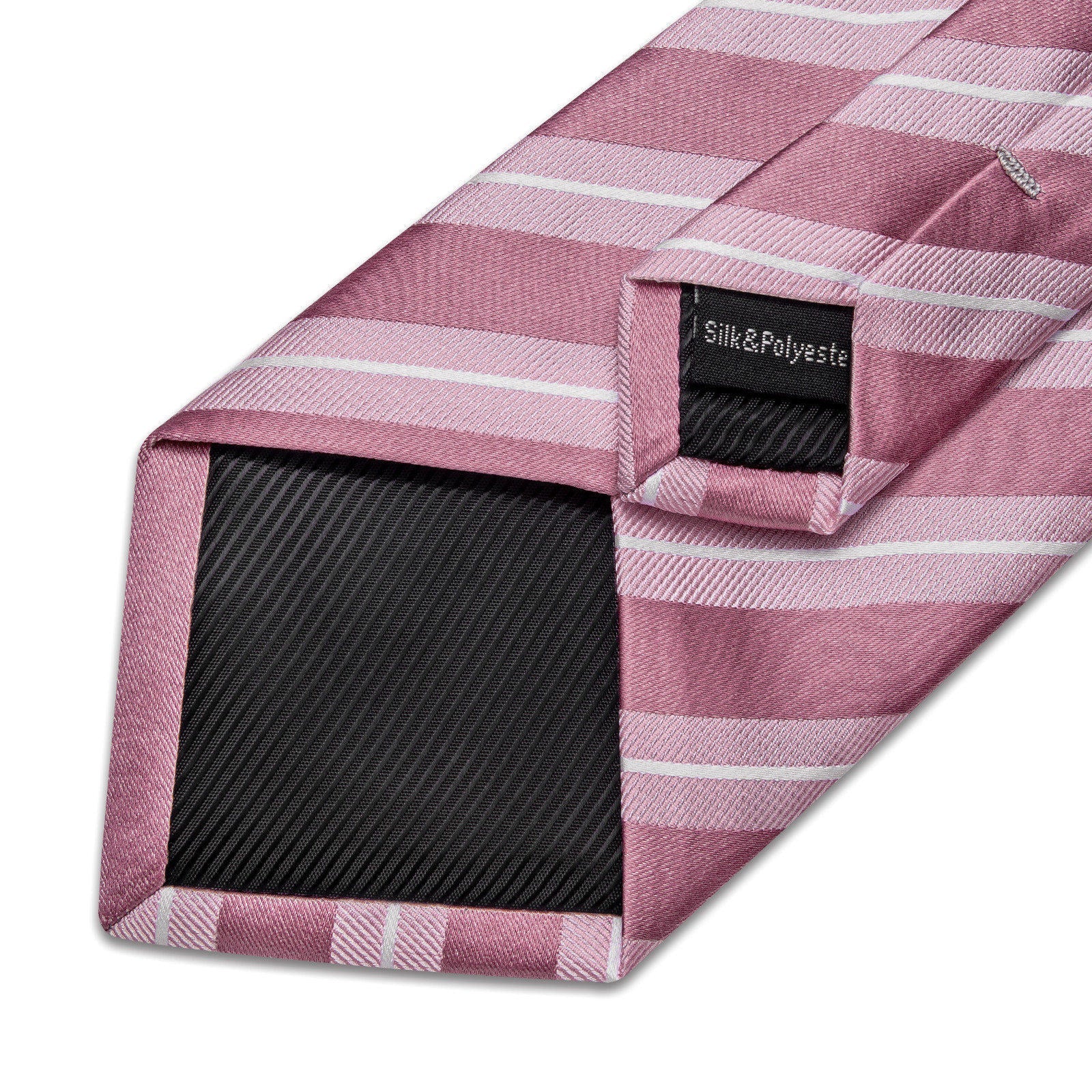 GentCrest Pink Striped Tie Hanky Cufflinks Set - Image 6