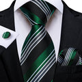 GentCrest Black Striped Tie Sets - Image 1