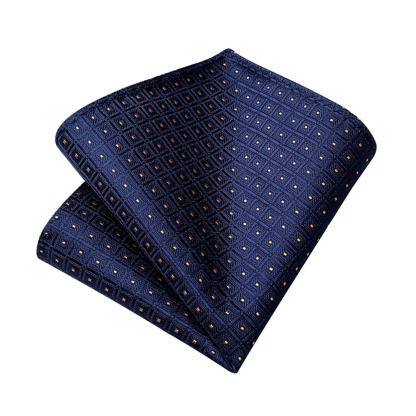 GentCrest Blue Plaid Tie Hanky Cufflinks Set - Image 7