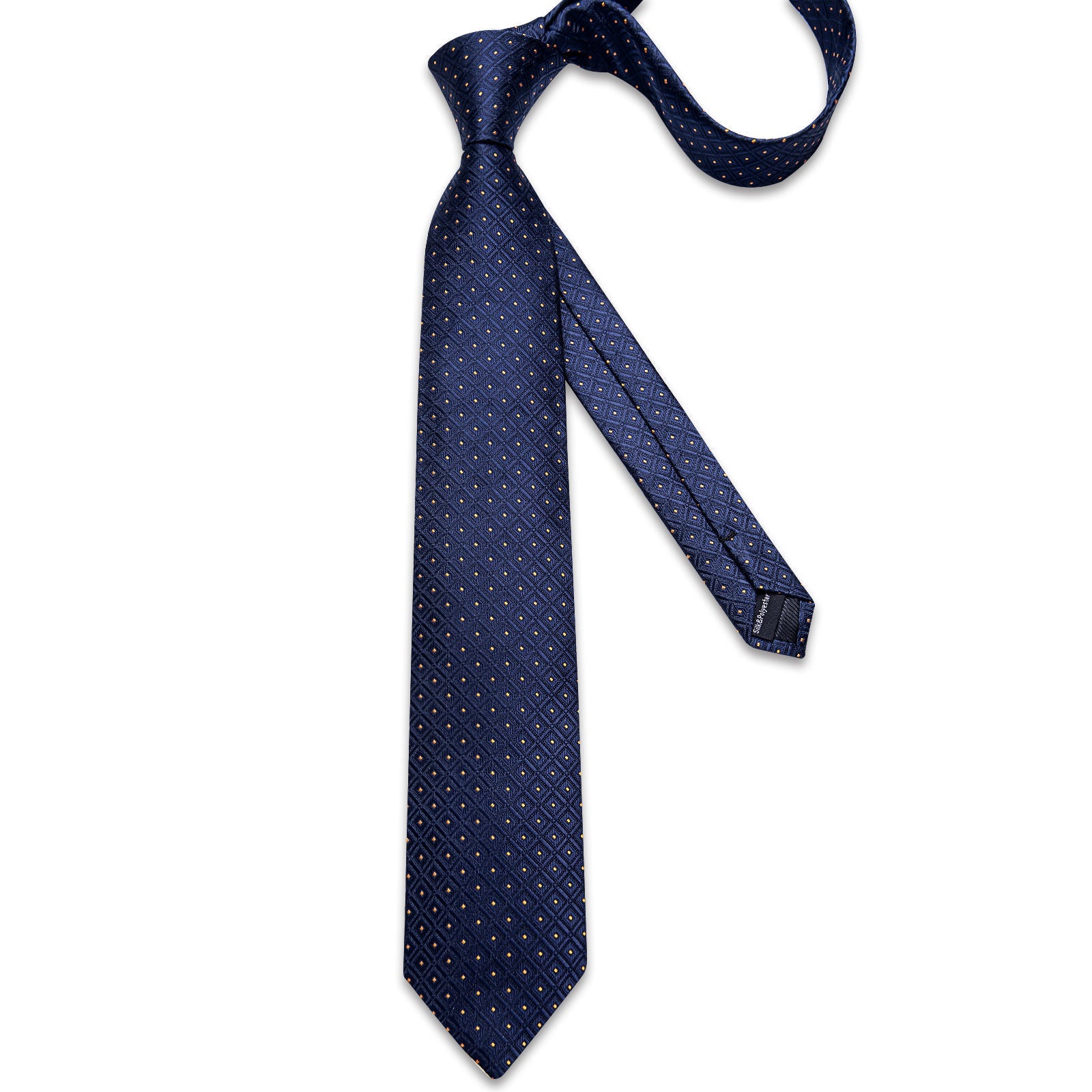 GentCrest Blue Plaid Tie Hanky Cufflinks Set - Image 4