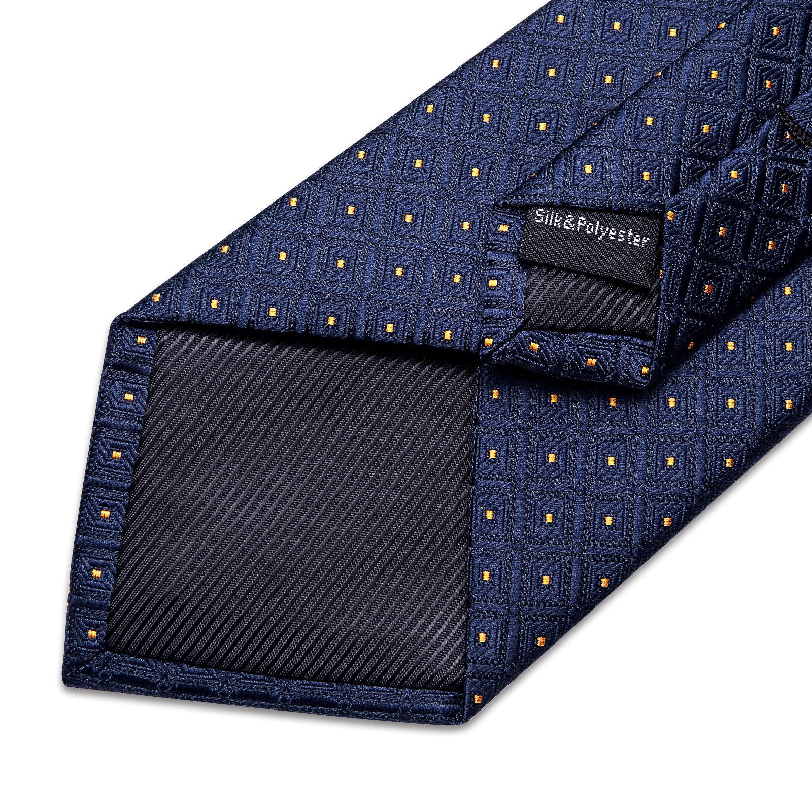 GentCrest Blue Plaid Tie Hanky Cufflinks Set - Image 6