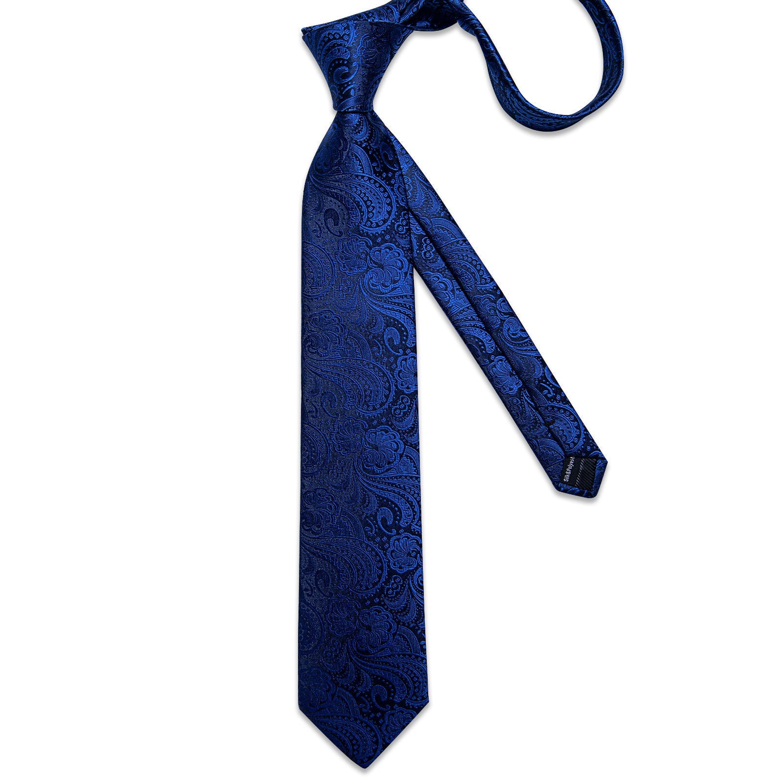 GentCrest Blue Paisley Tie Hanky Cufflinks Set - Image 3
