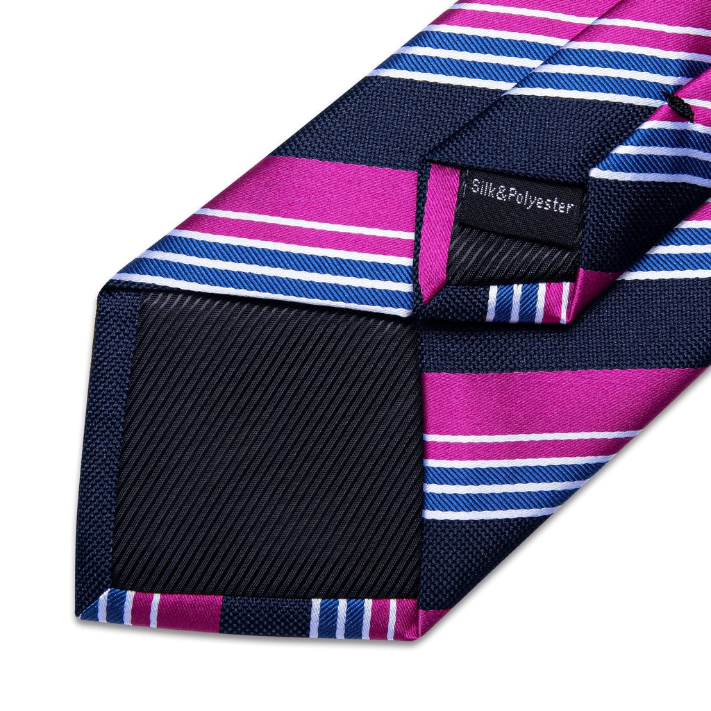 GentCrest Black Striped Tie Hanky Cufflinks Set - Image 5