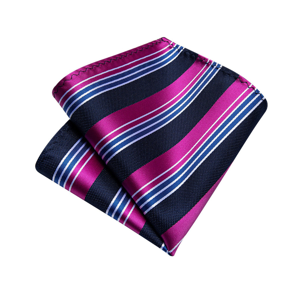 GentCrest Black Striped Tie Hanky Cufflinks Set - Image 6