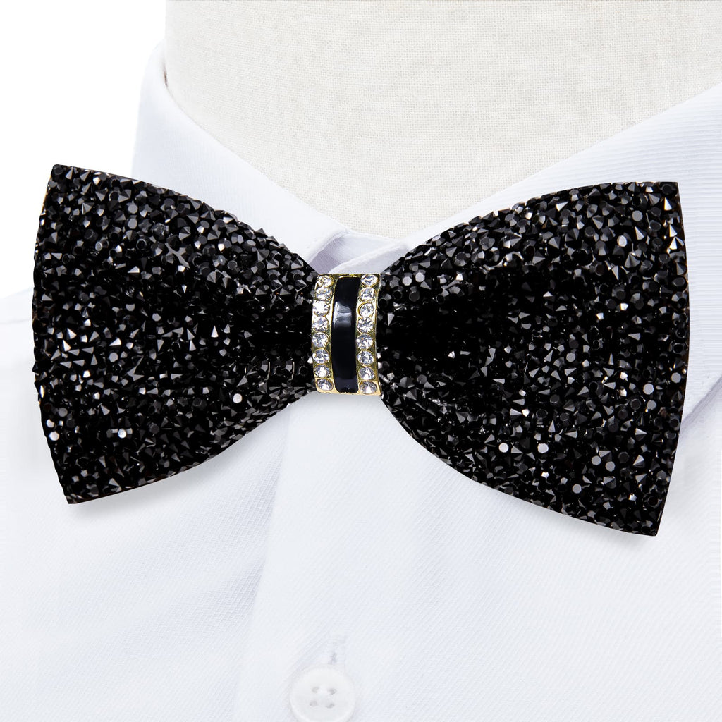 GentCrest Black Rhinestone Bowtie Set - Image 2