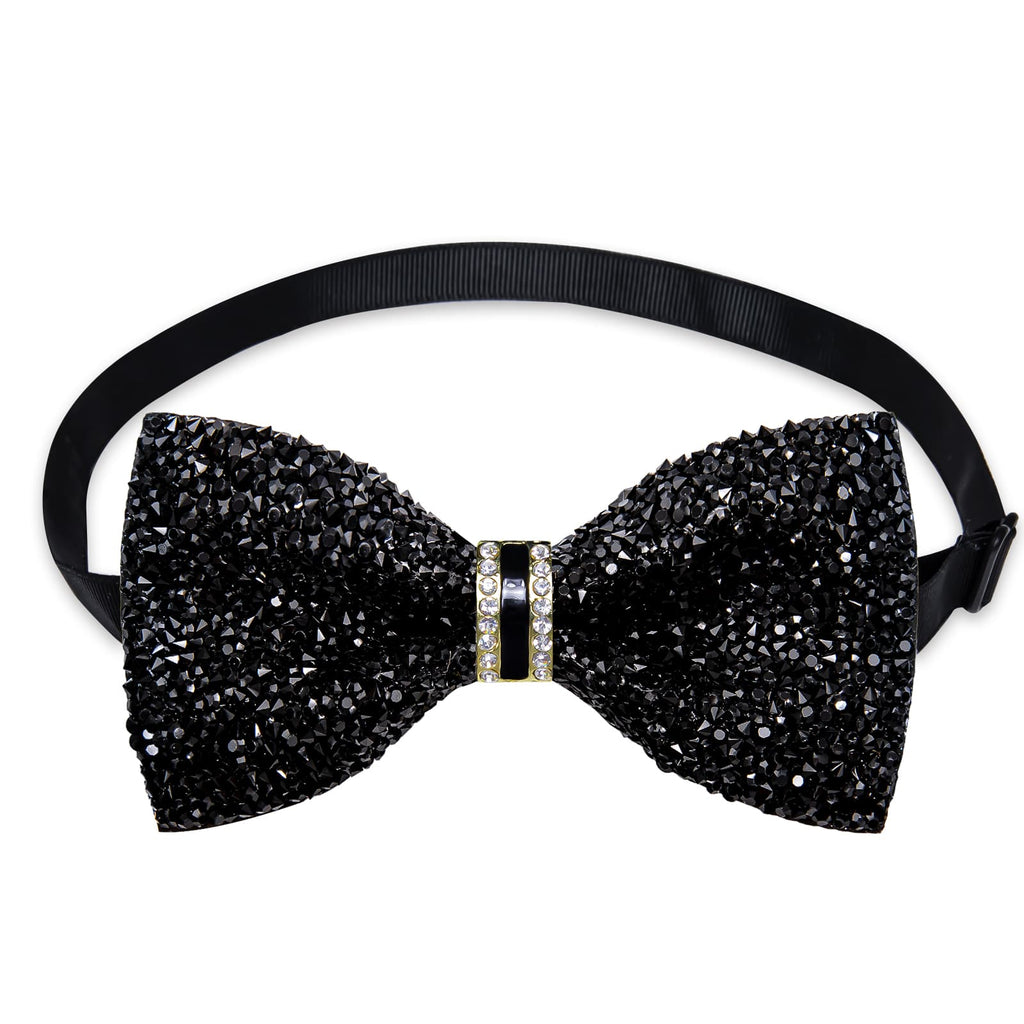GentCrest Black Rhinestone Bowtie Set - Image 3