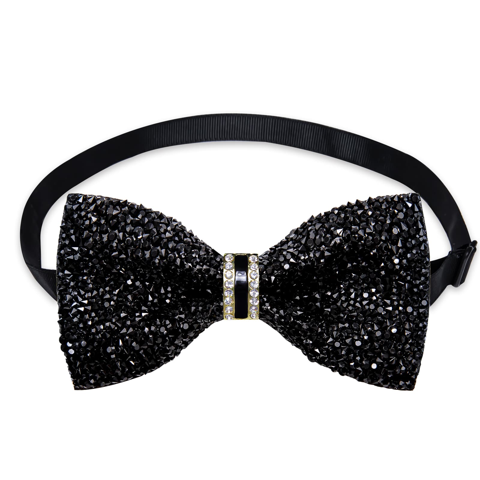 GentCrest Black Rhinestone Bowtie Set - Image 3