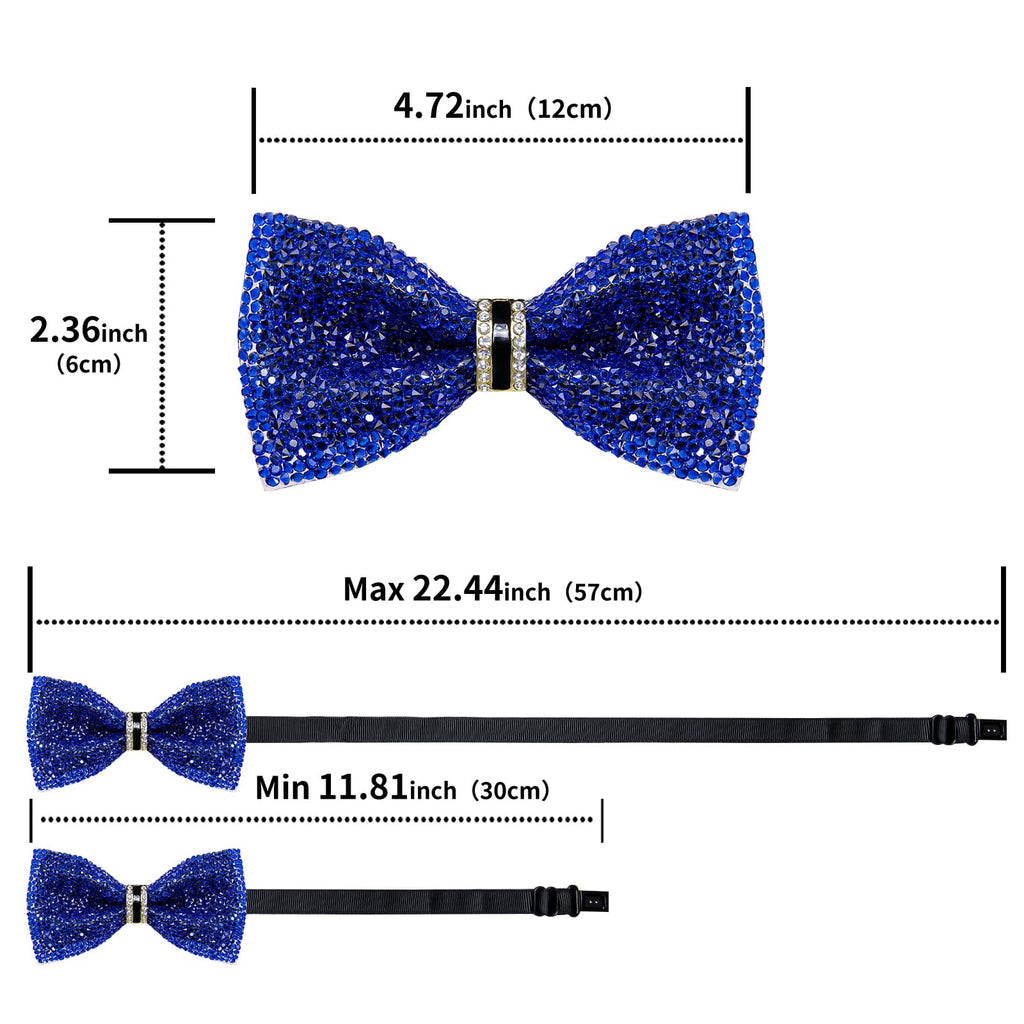 GentCrest Blue Rhinestone Bowtie Set - Image 5