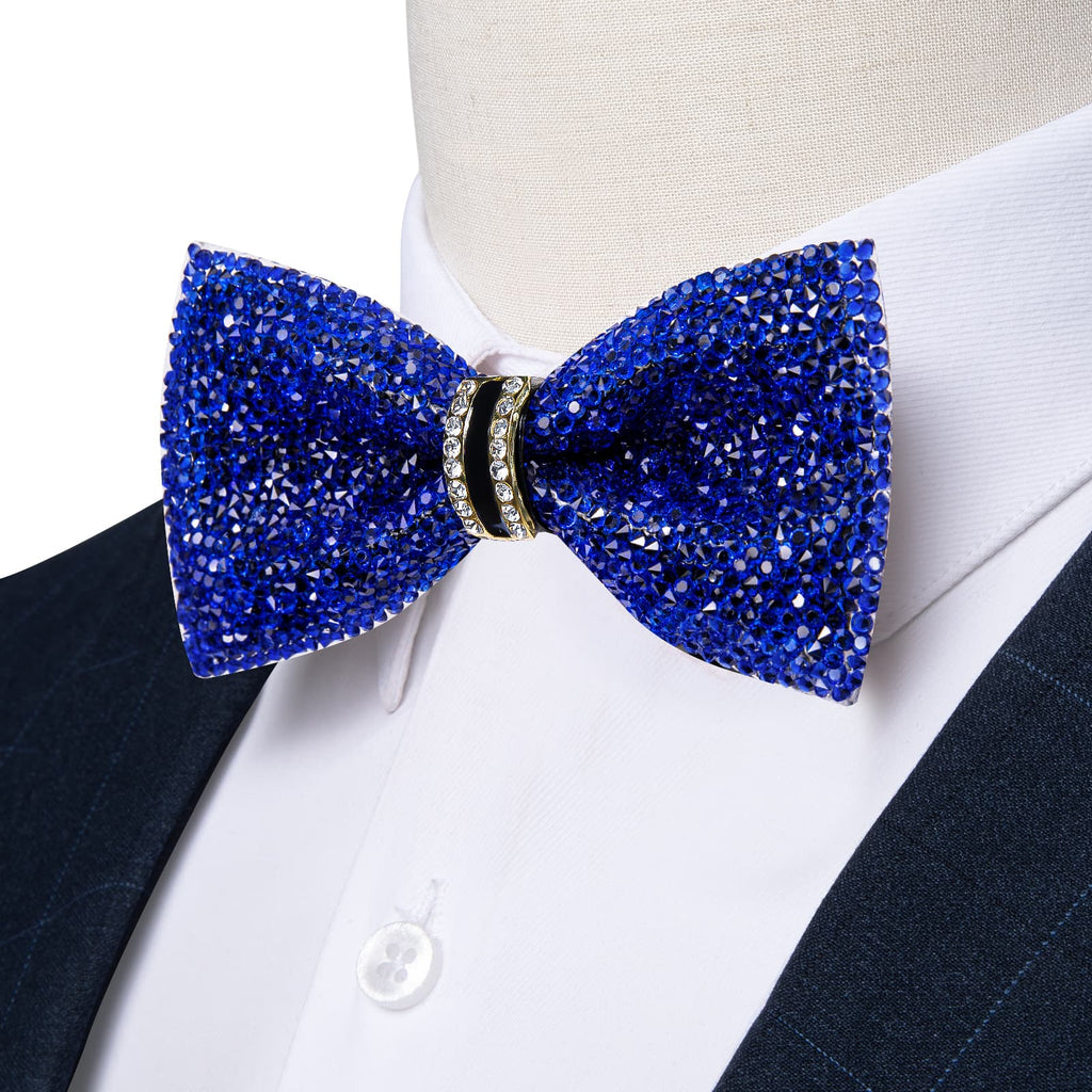 GentCrest Blue Rhinestone Bowtie Set - Image 1
