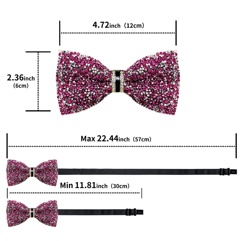 GentCrest Purple Rhinestone Bowtie Set - Image 5