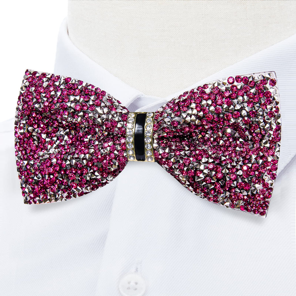 GentCrest Purple Rhinestone Bowtie Set - Image 2