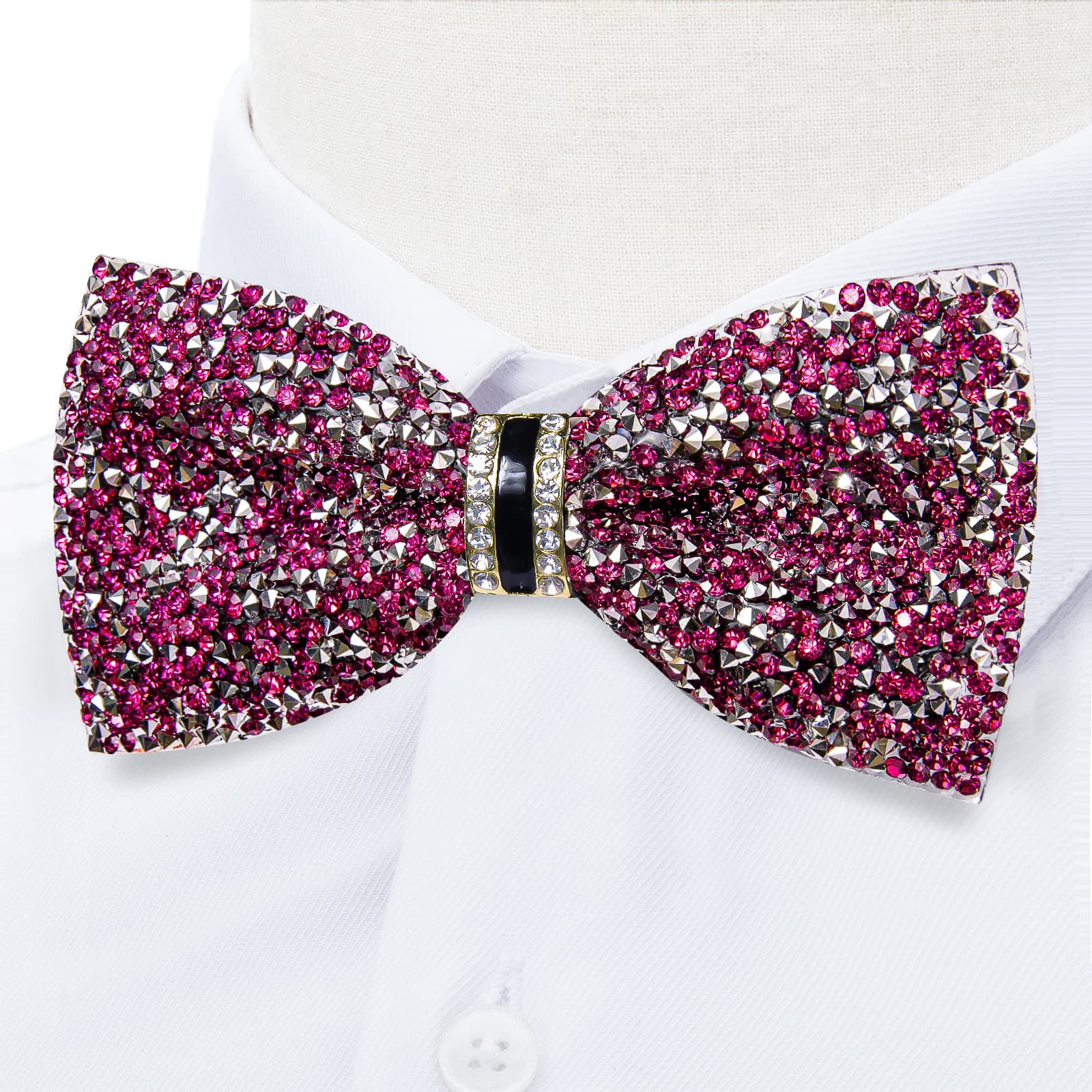 GentCrest Purple Rhinestone Bowtie Set - Image 2