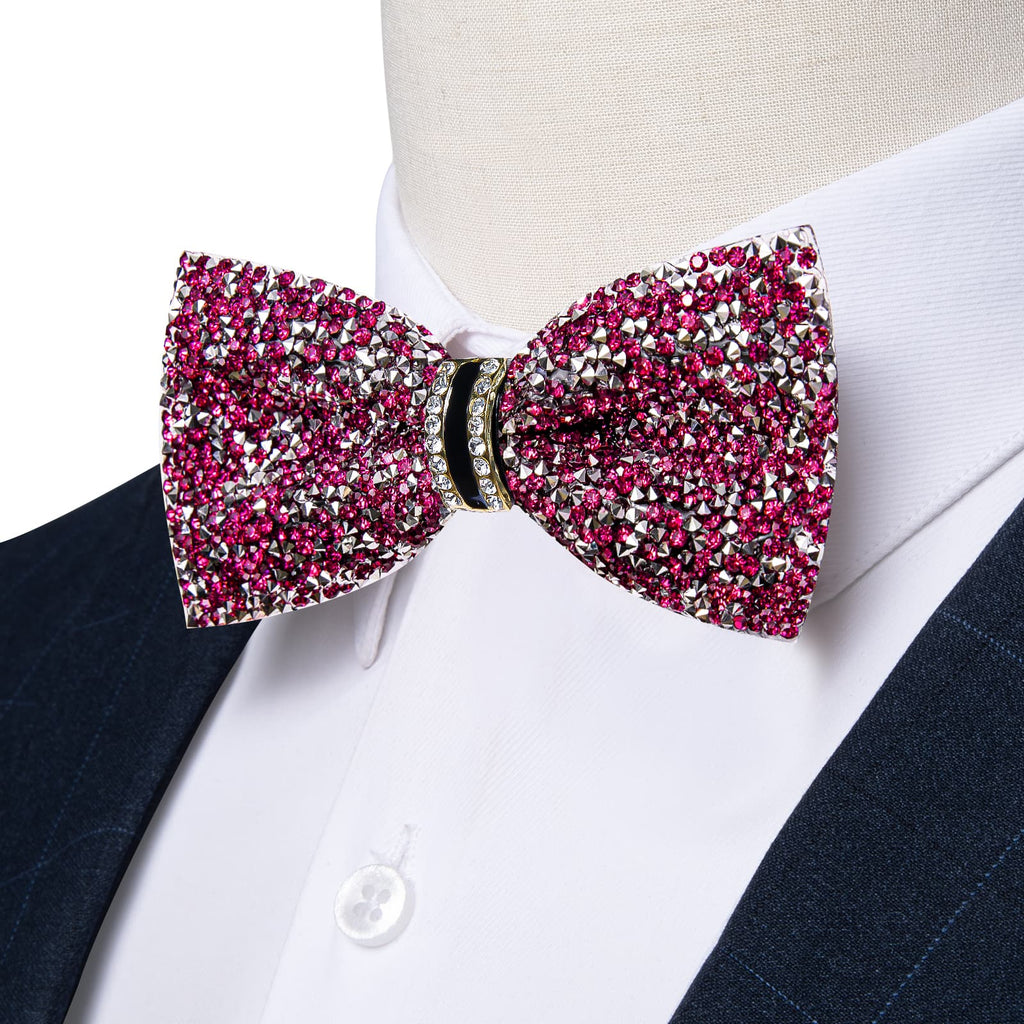 GentCrest Purple Rhinestone Bowtie Set - Image 1