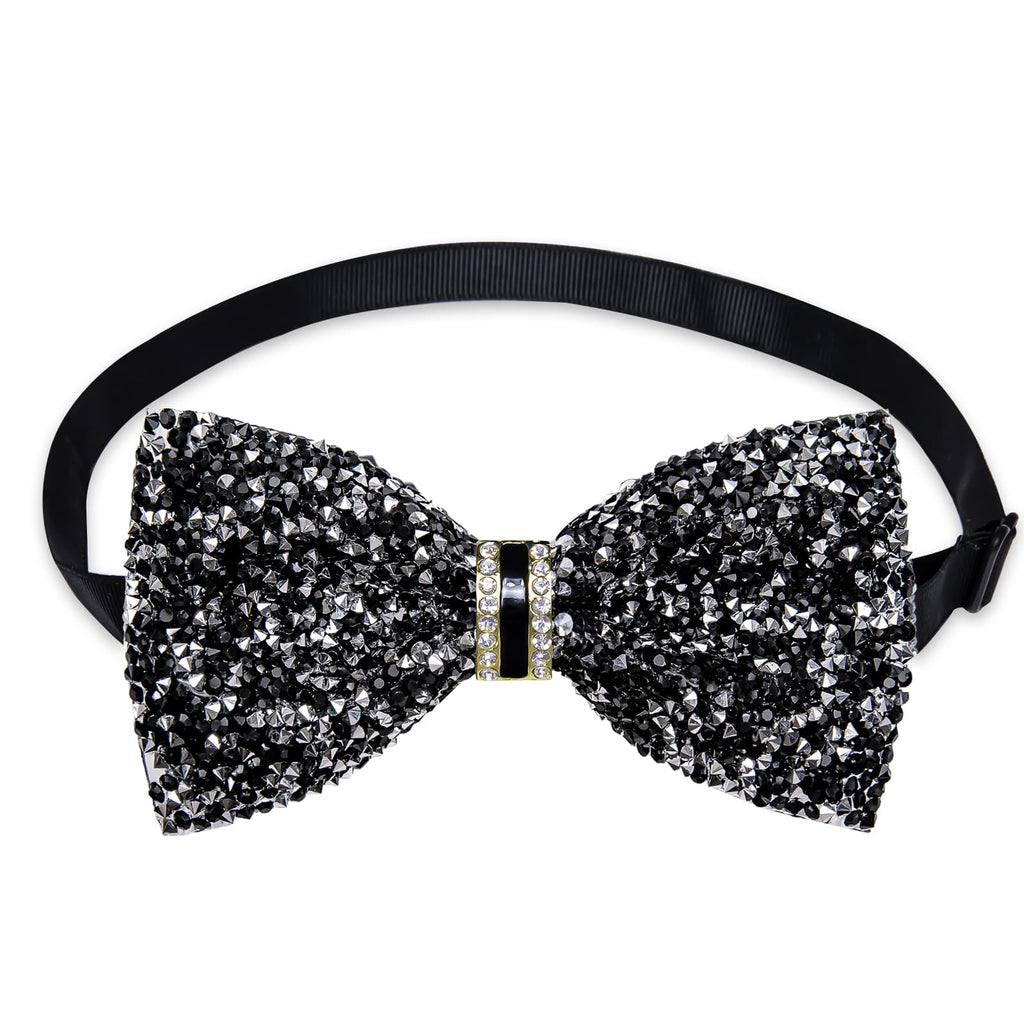 GentCrest Black Rhinestone Bowtie Set - Image 3