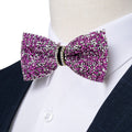 GentCrest Purple Rhinestone Bowtie Set - Image 1