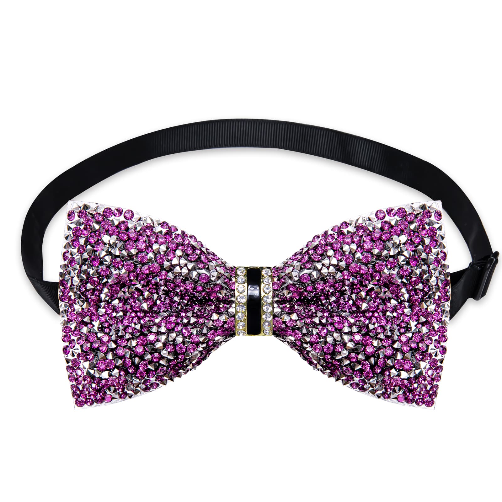 GentCrest Purple Rhinestone Bowtie Set - Image 3