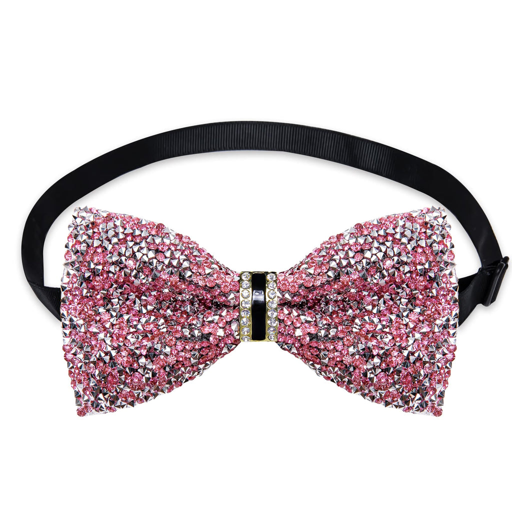 GentCrest Pink Rhinestone Bowtie Set - Image 3