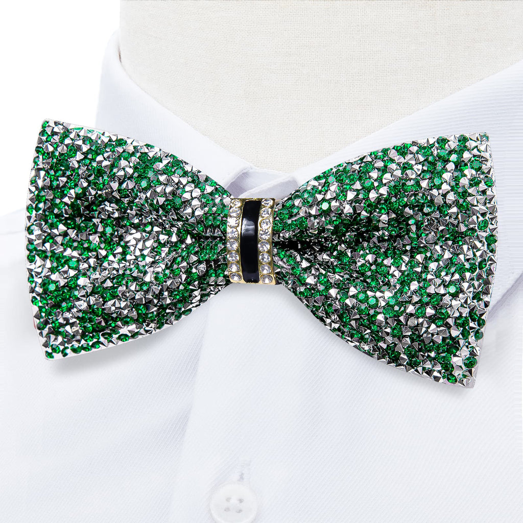 GentCrest Green Rhinestone Bowtie Set - Image 2