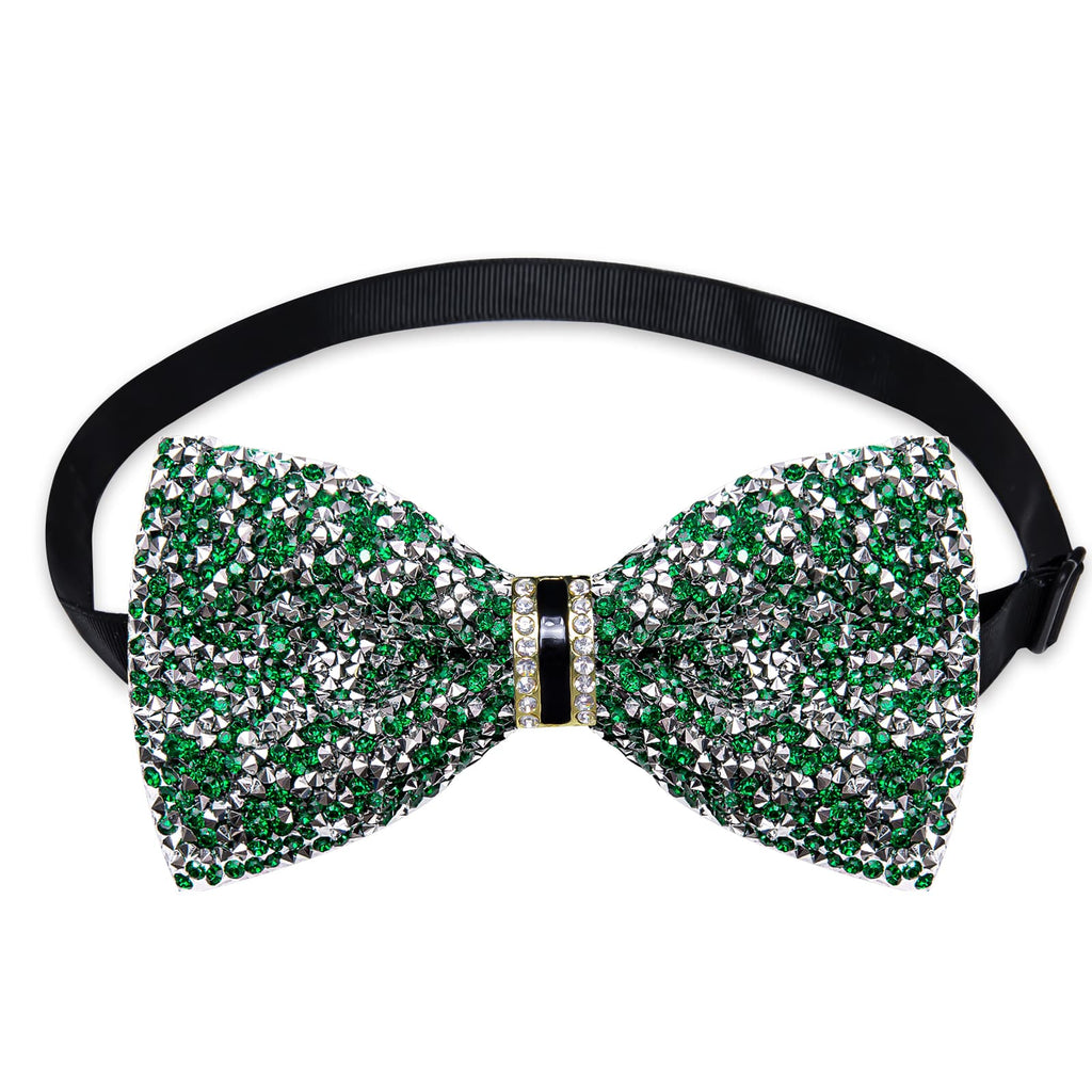 GentCrest Green Rhinestone Bowtie Set - Image 3
