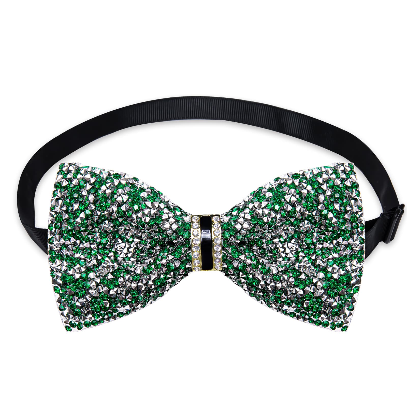 GentCrest Green Rhinestone Bowtie Set - Image 3