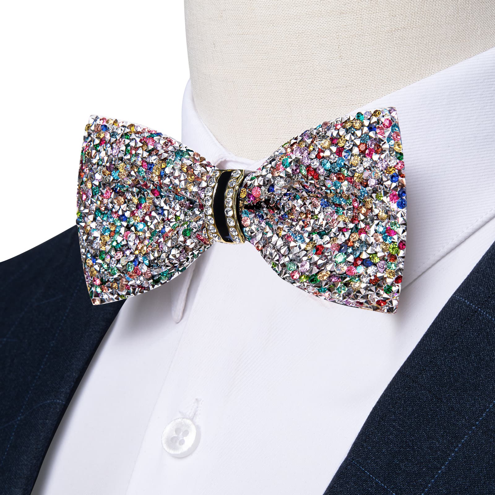 GentCrest Classic Rhinestone Bowtie Set - Image 1