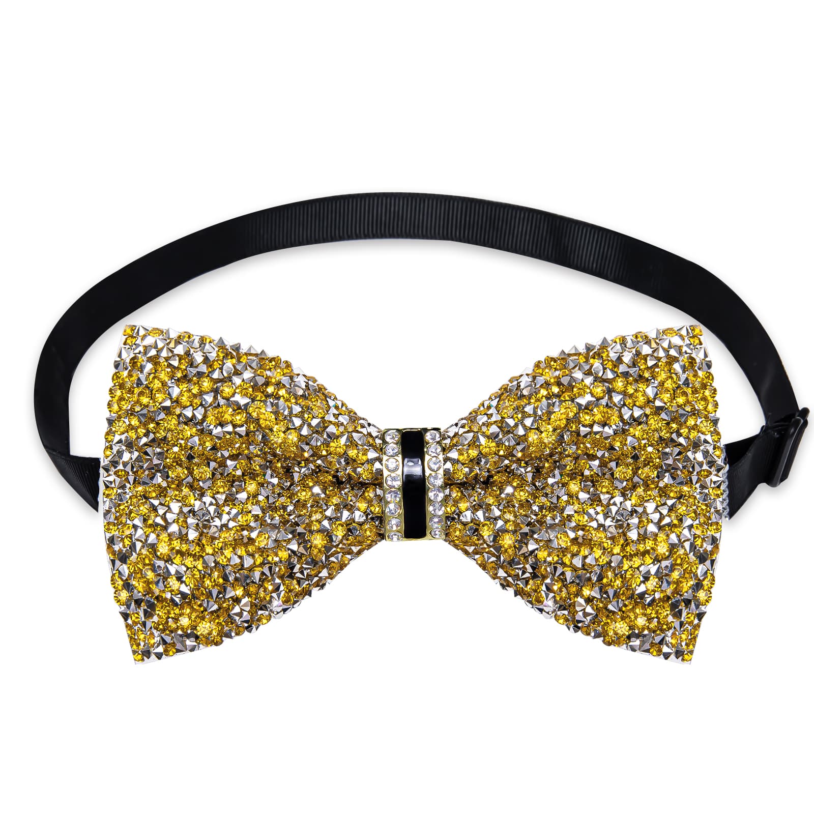 GentCrest Gold Rhinestone Bowtie Set - Image 3