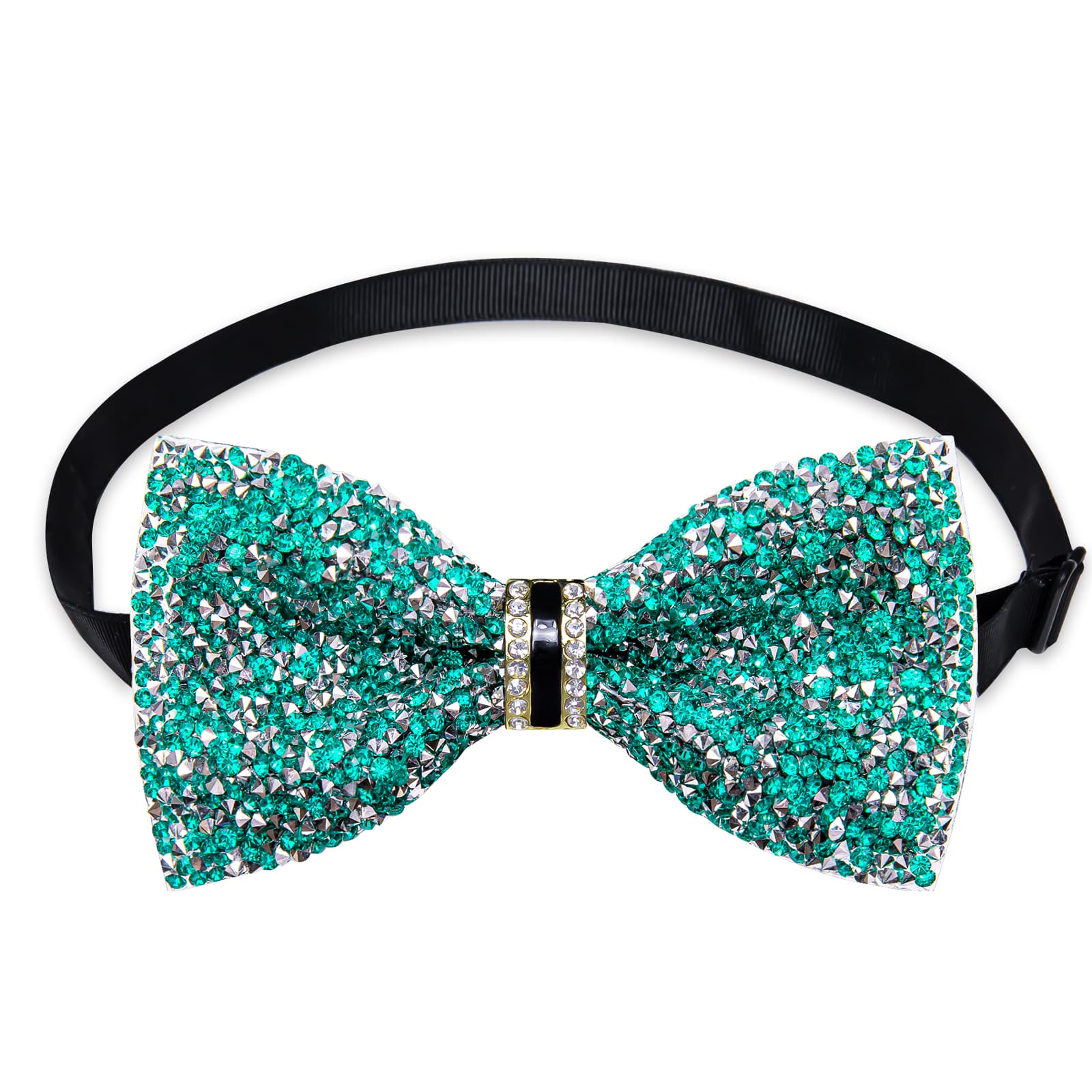 GentCrest Green Rhinestone Bowtie Set - Image 3