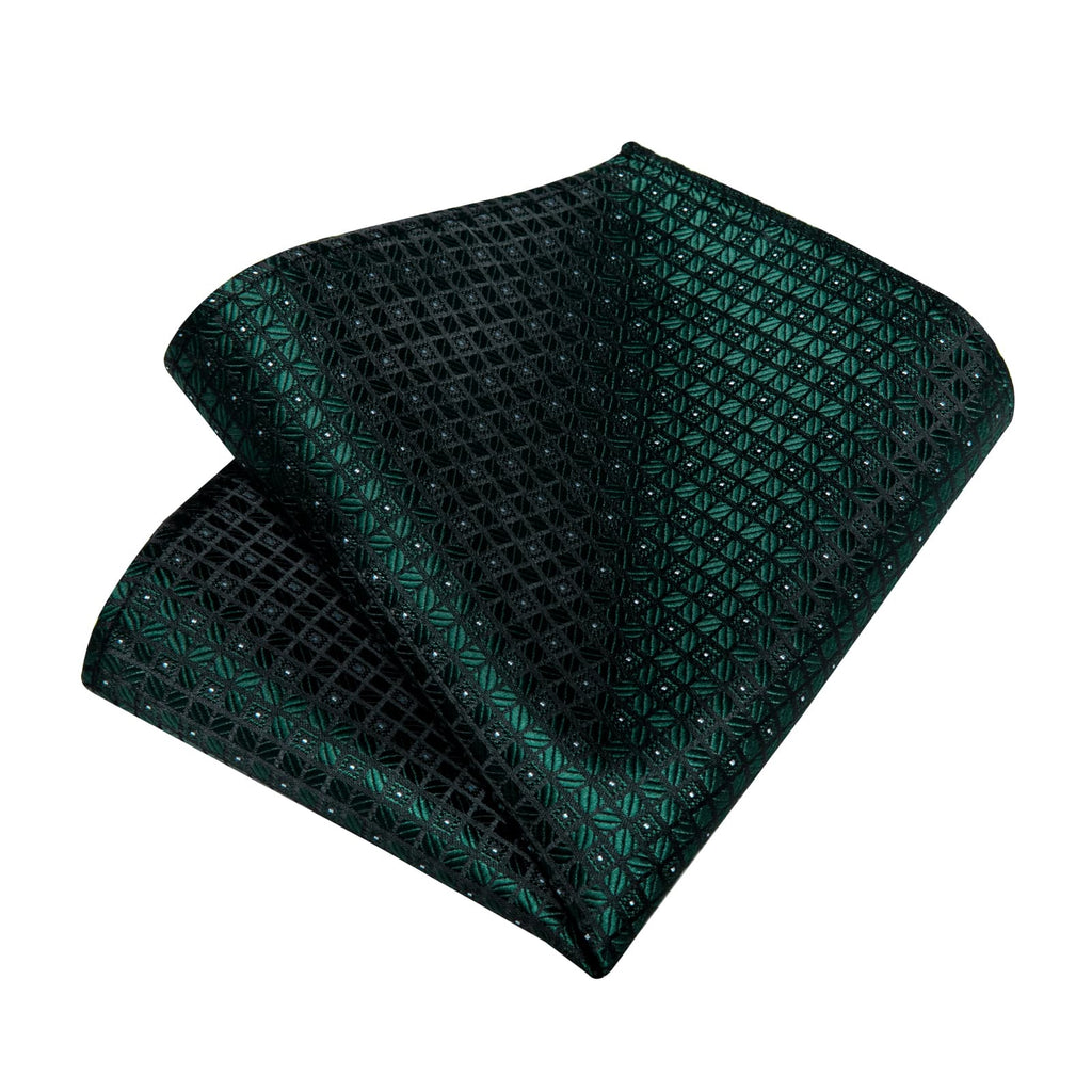 GentCrest Green Plaid Tie Hanky Cufflinks Set - Image 5