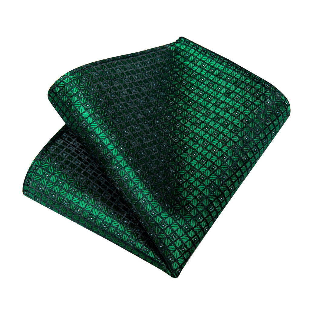 GentCrest Green Plaid Tie Hanky Cufflinks Set - Image 5