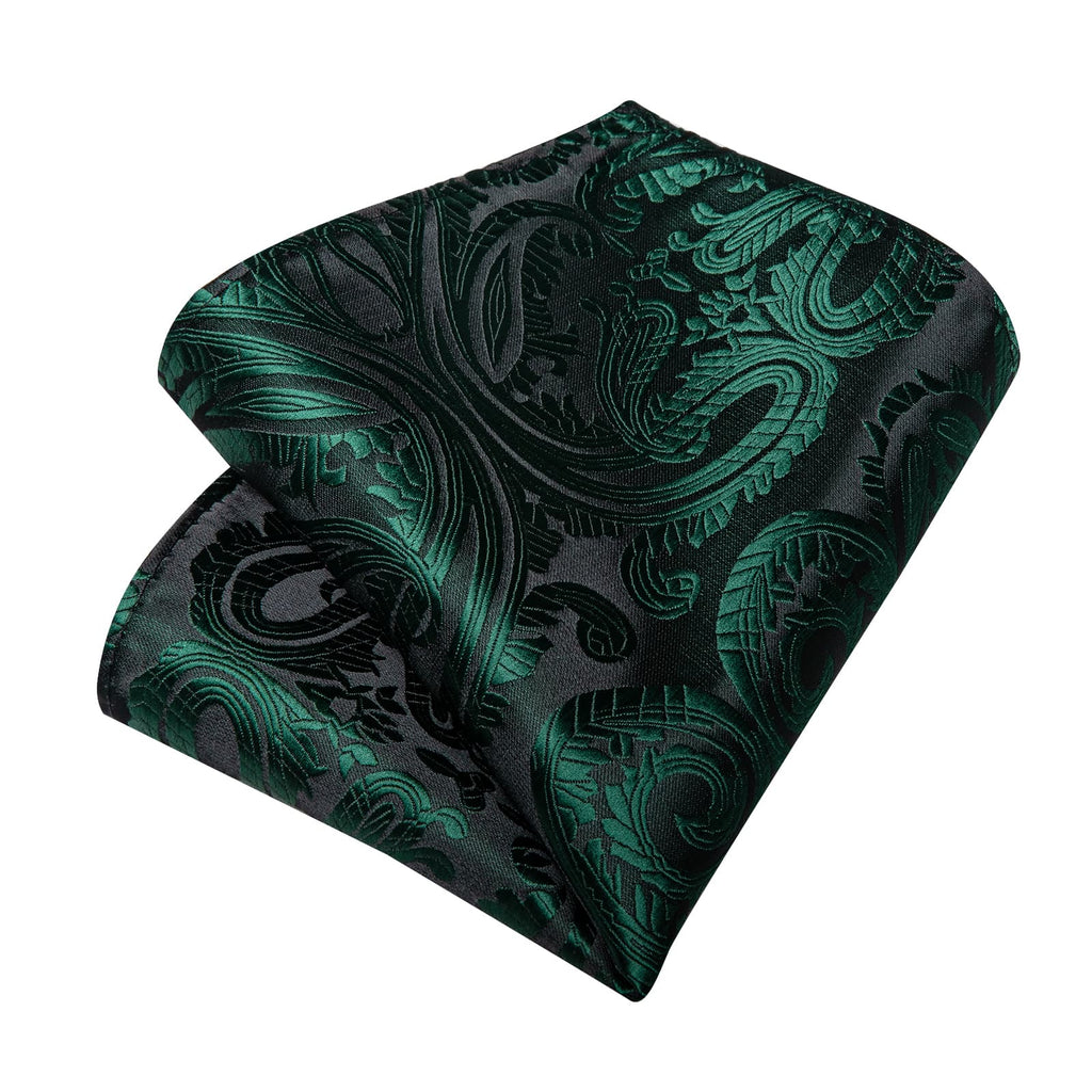 GentCrest Green Paisley Tie Hanky Cufflinks Set - Image 5