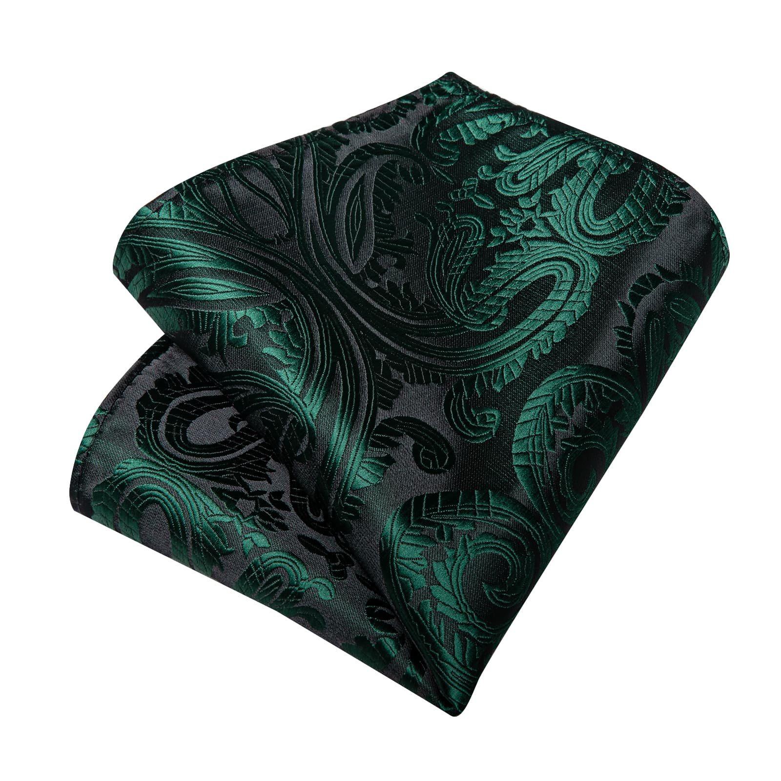GentCrest Green Paisley Tie Hanky Cufflinks Set - Image 5
