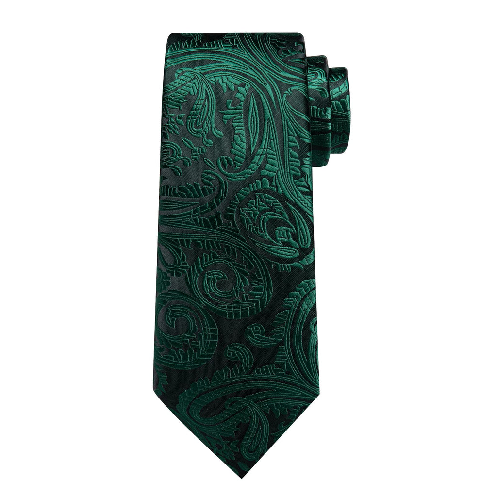 GentCrest Green Paisley Tie Hanky Cufflinks Set - Image 4