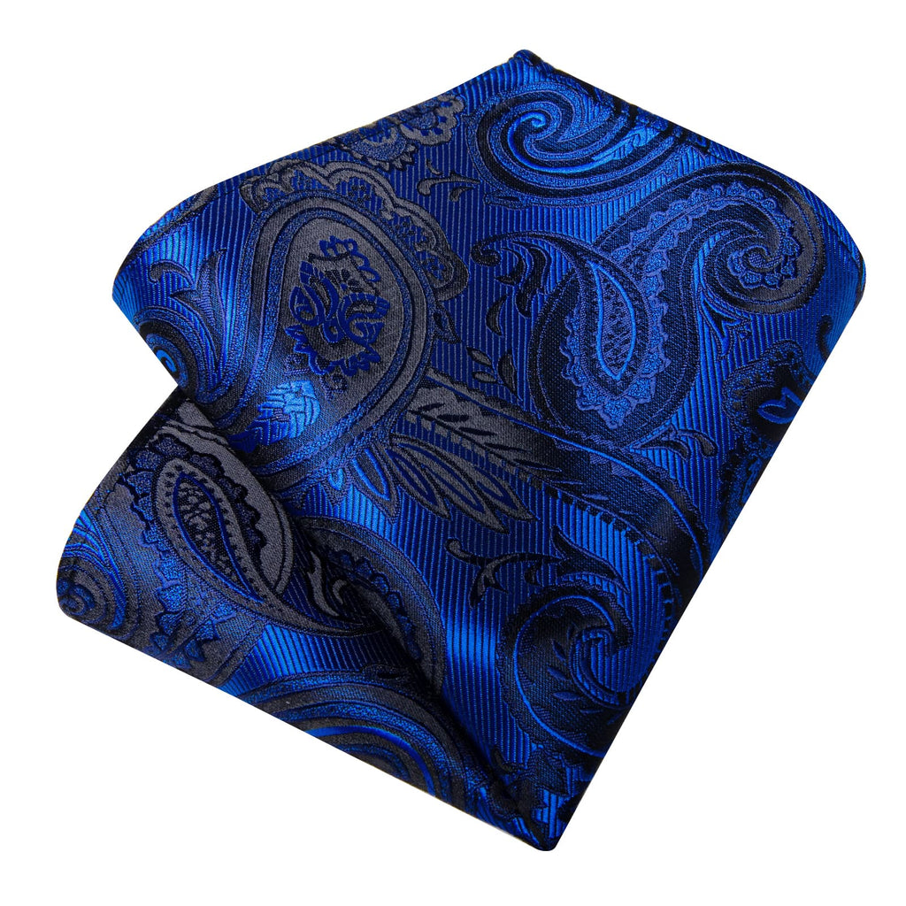 GentCrest Blue Paisley Tie Hanky Cufflinks Set - Image 5