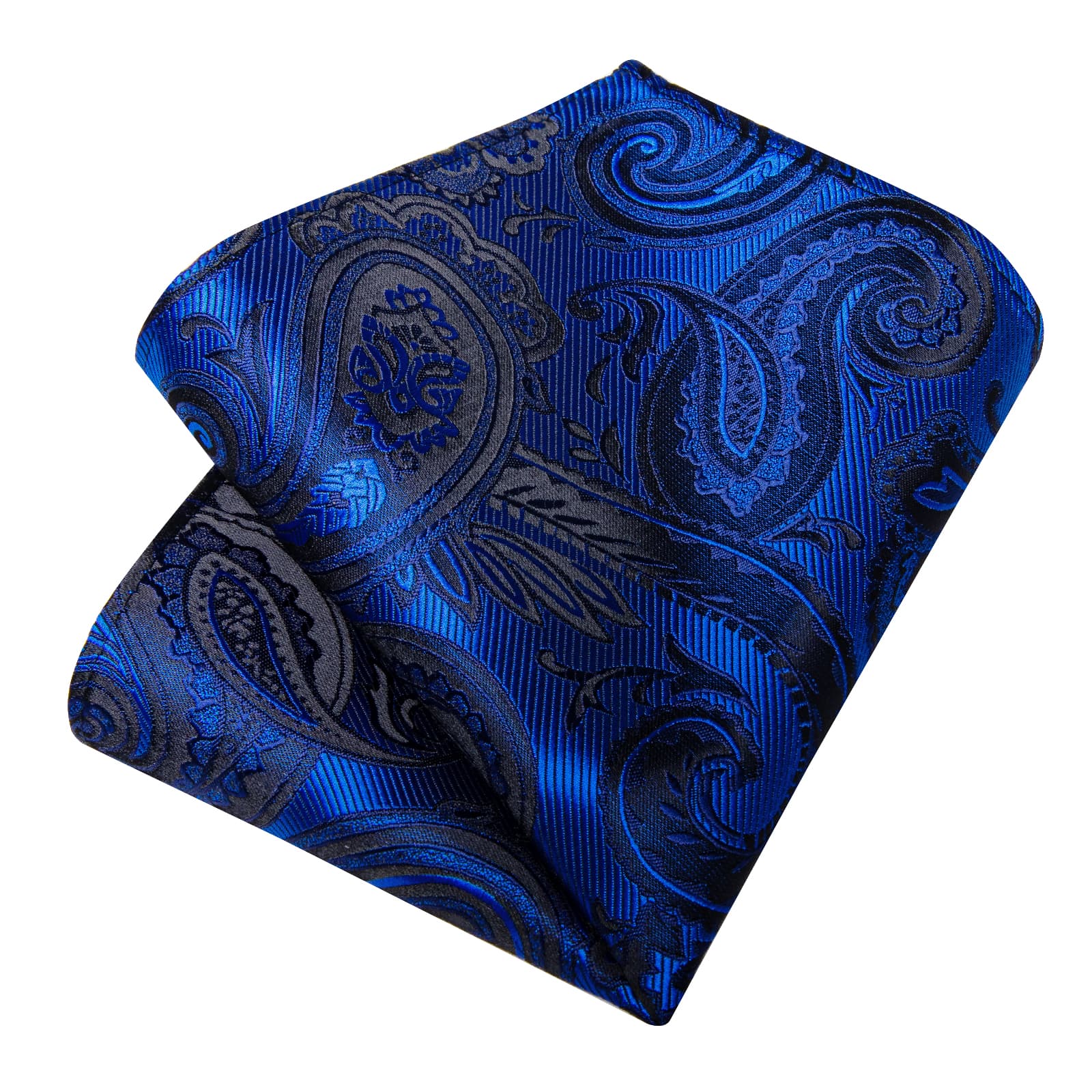 GentCrest Blue Paisley Tie Hanky Cufflinks Set - Image 5