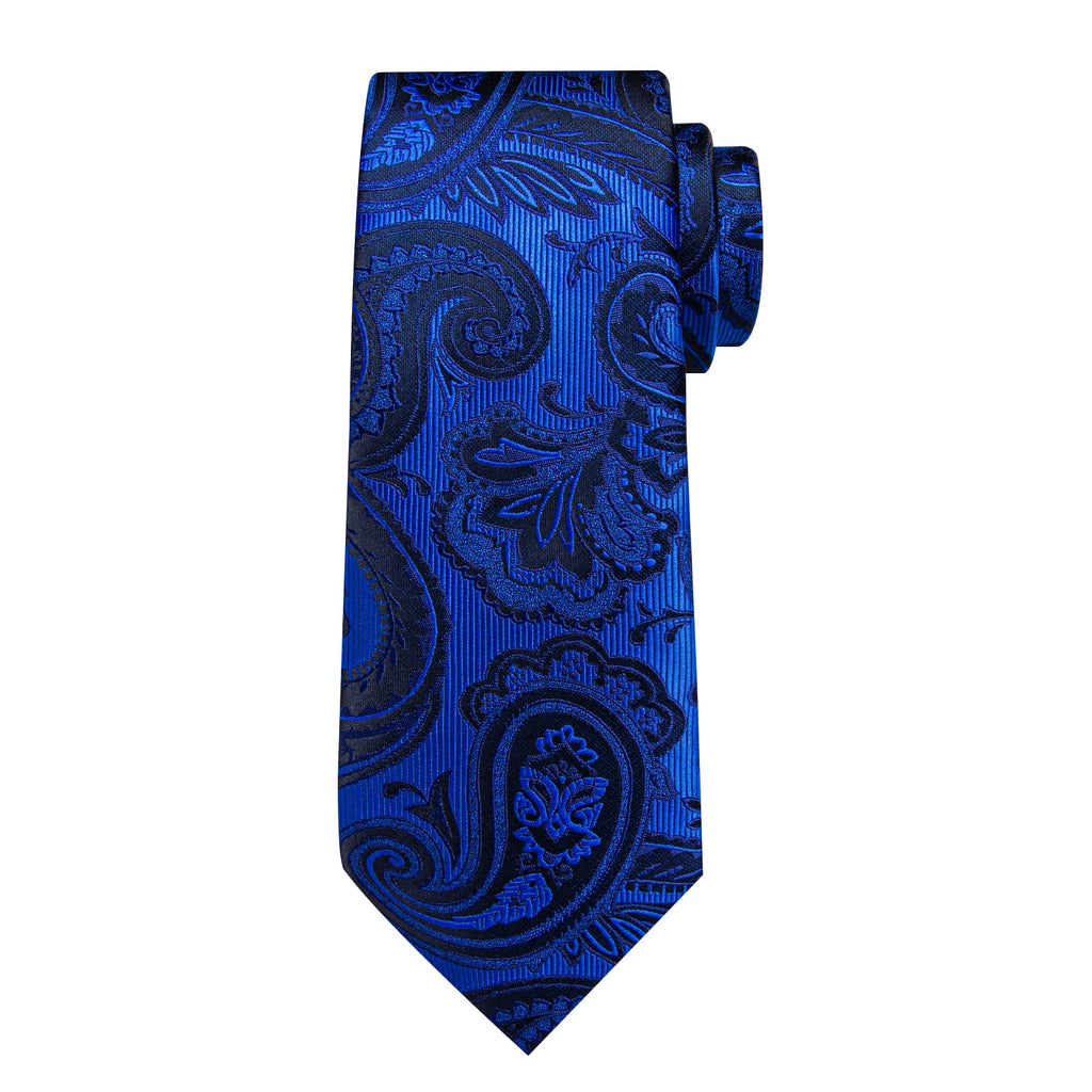 GentCrest Blue Paisley Tie Hanky Cufflinks Set - Image 4