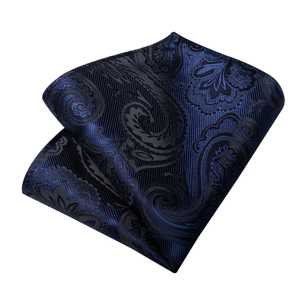 GentCrest Blue Paisley Tie Hanky Cufflinks Set - Image 5