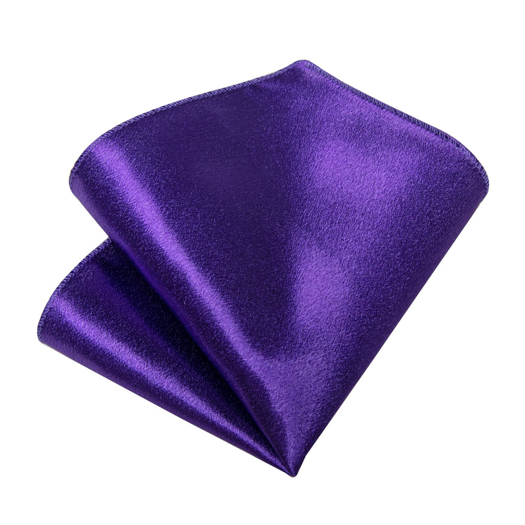 GentCrest Purple Solid Tie Hanky Cufflinks Set - Image 5