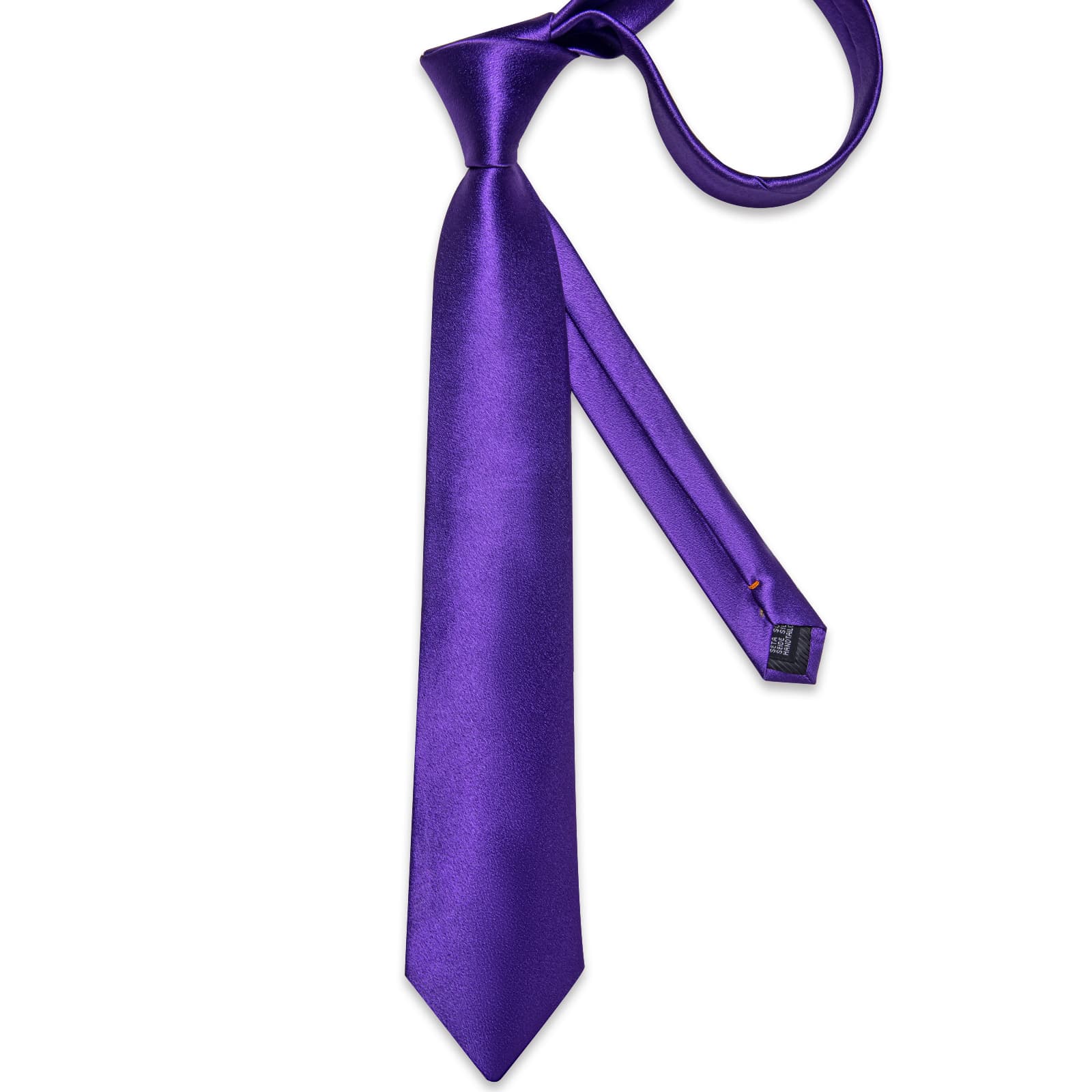 GentCrest Purple Solid Tie Hanky Cufflinks Set - Image 4