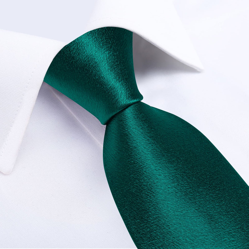 GentCrest Teal Solid Tie Hanky Cufflinks Set - Image 3