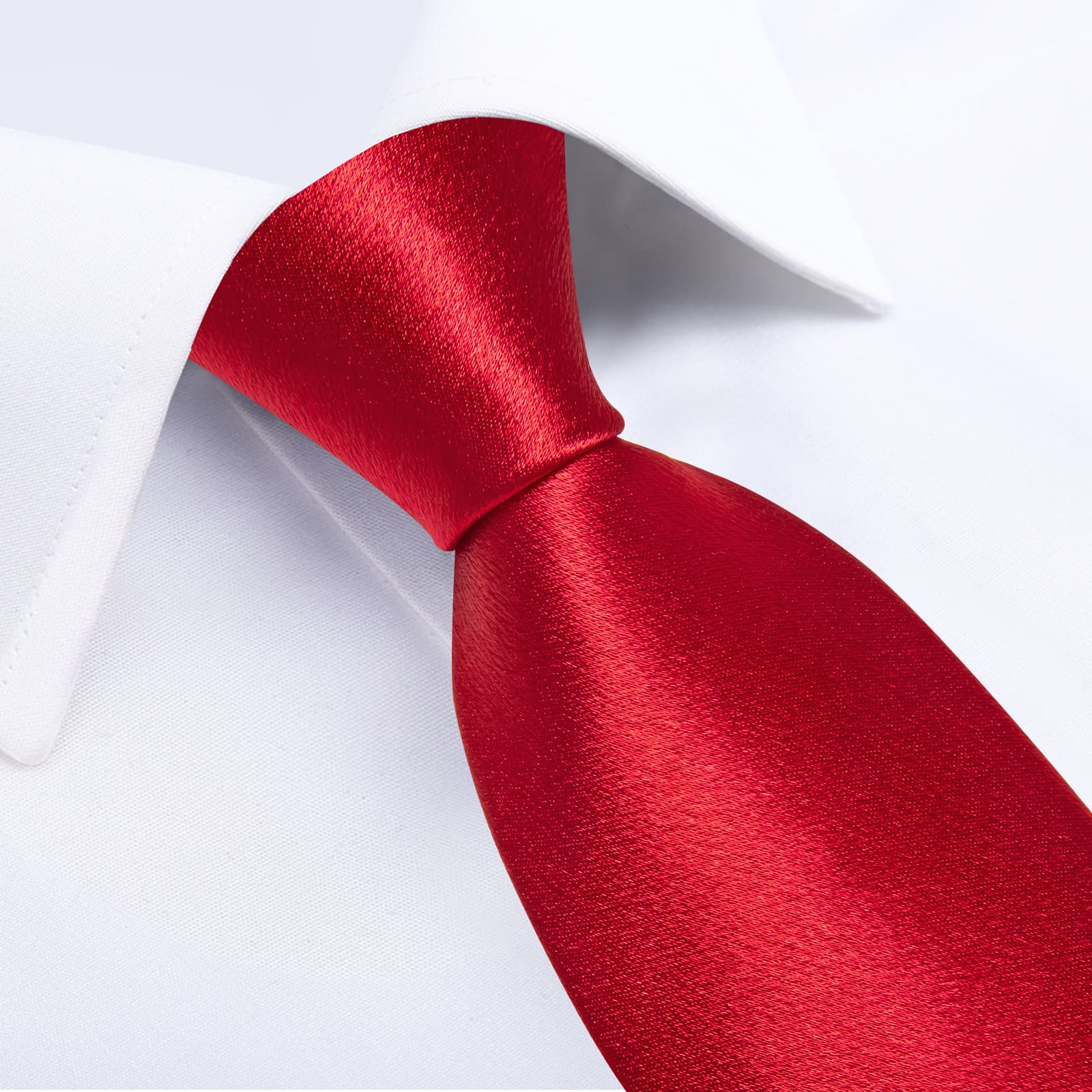 GentCrest Red Solid Tie Hanky Cufflinks Set - Image 3