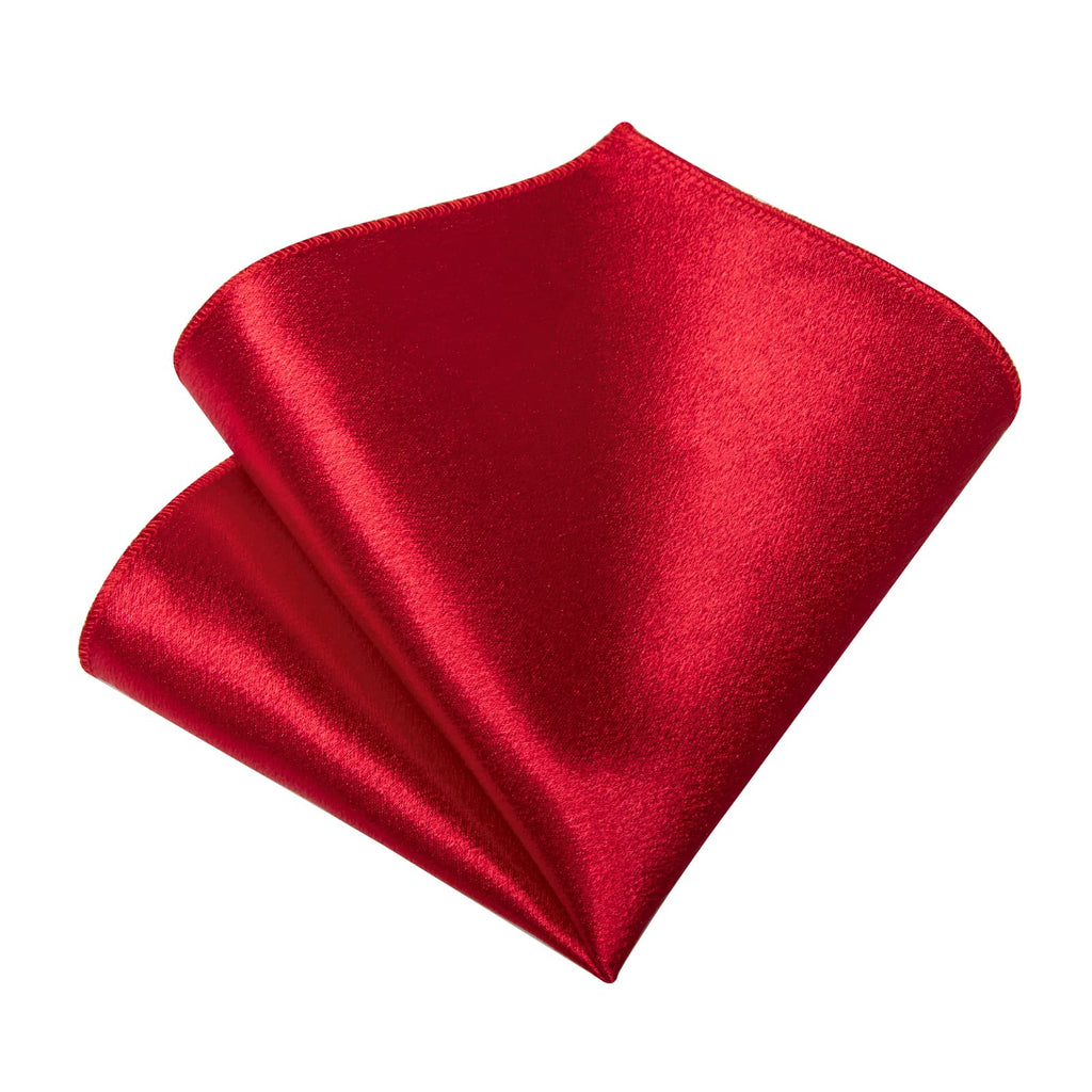 GentCrest Red Solid Tie Hanky Cufflinks Set - Image 4