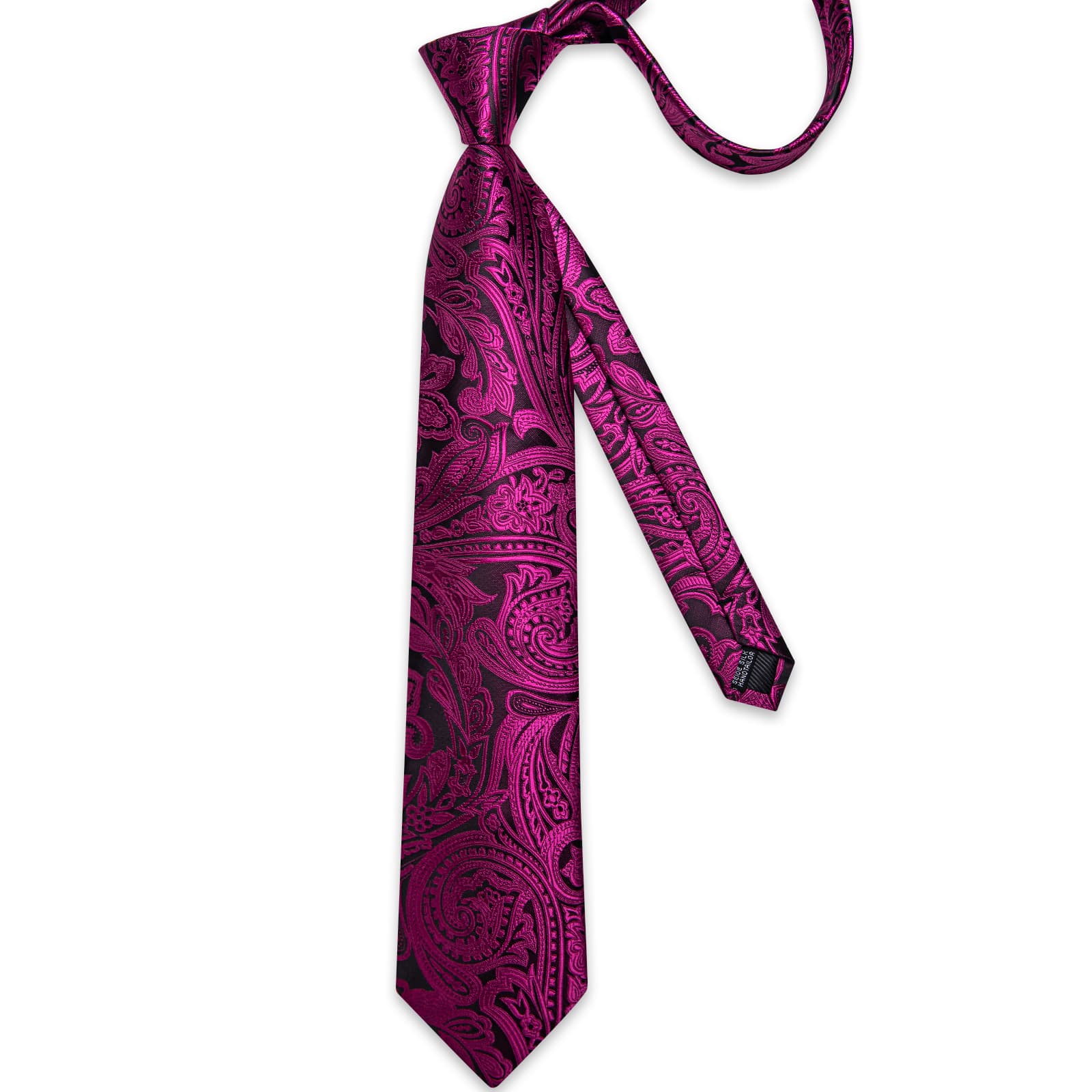 GentCrest Purple Paisley Tie Hanky Cufflinks Set - Image 4