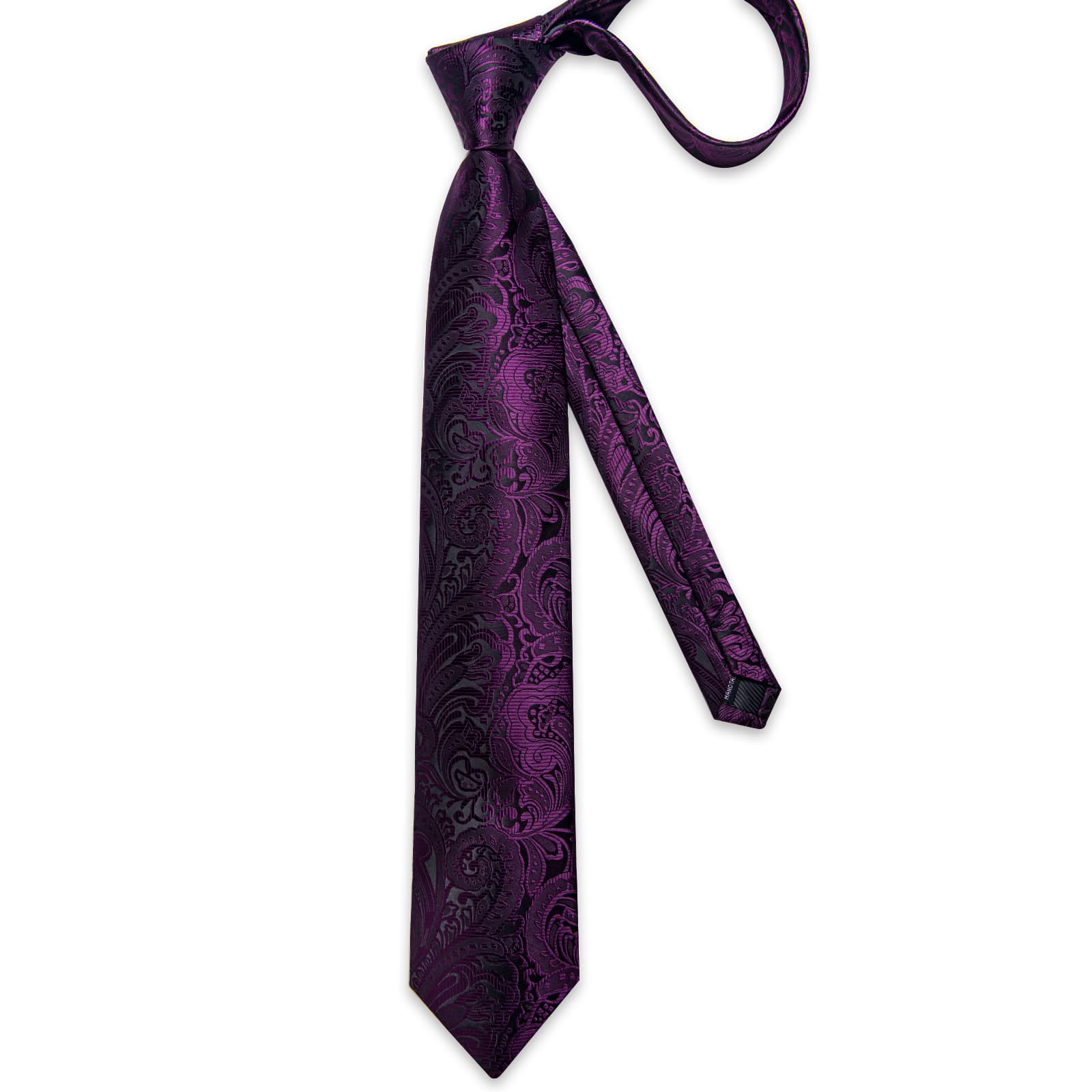 GentCrest Purple Floral Tie Hanky Cufflinks Set - Image 4
