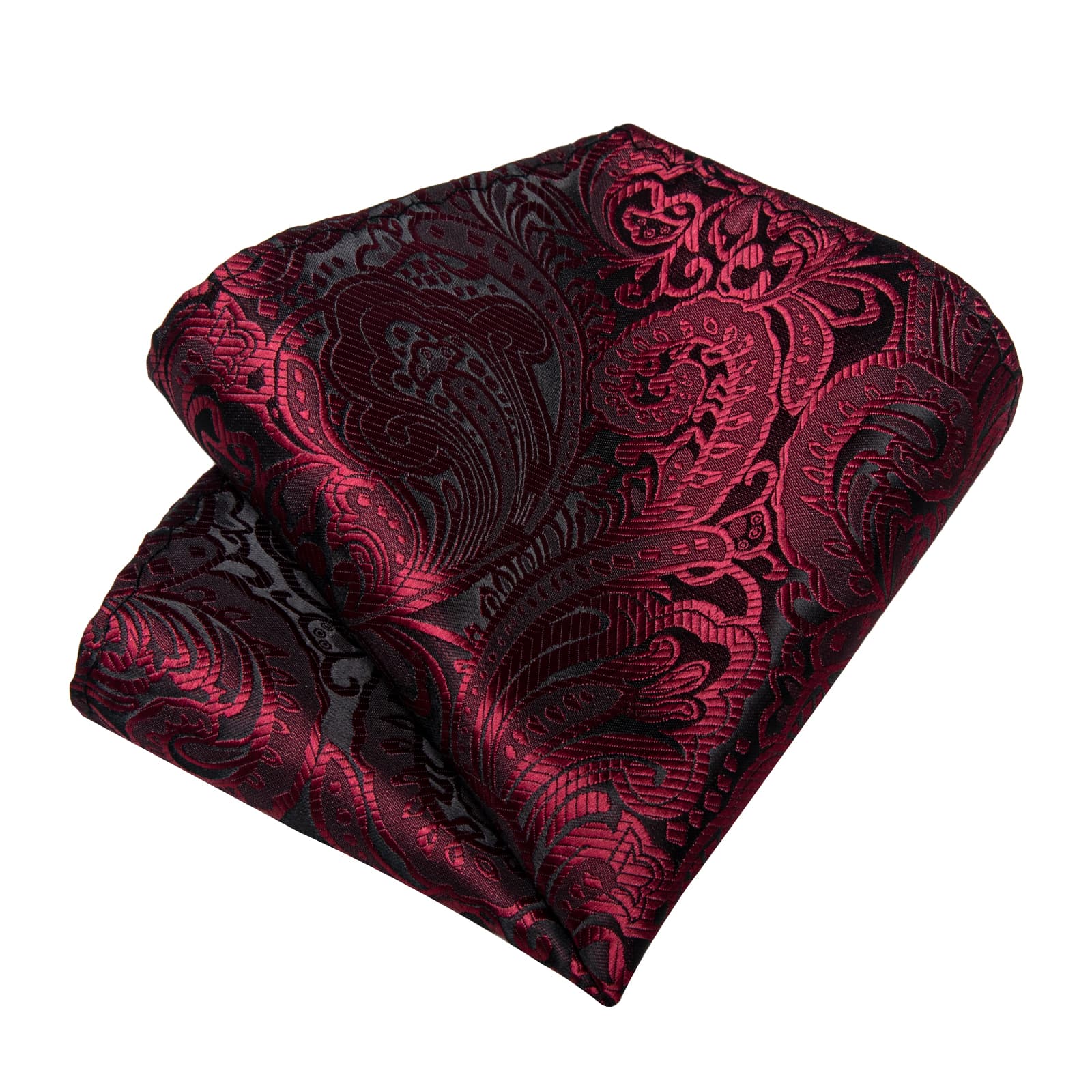 GentCrest Red Floral Tie Hanky Cufflinks Set - Image 5