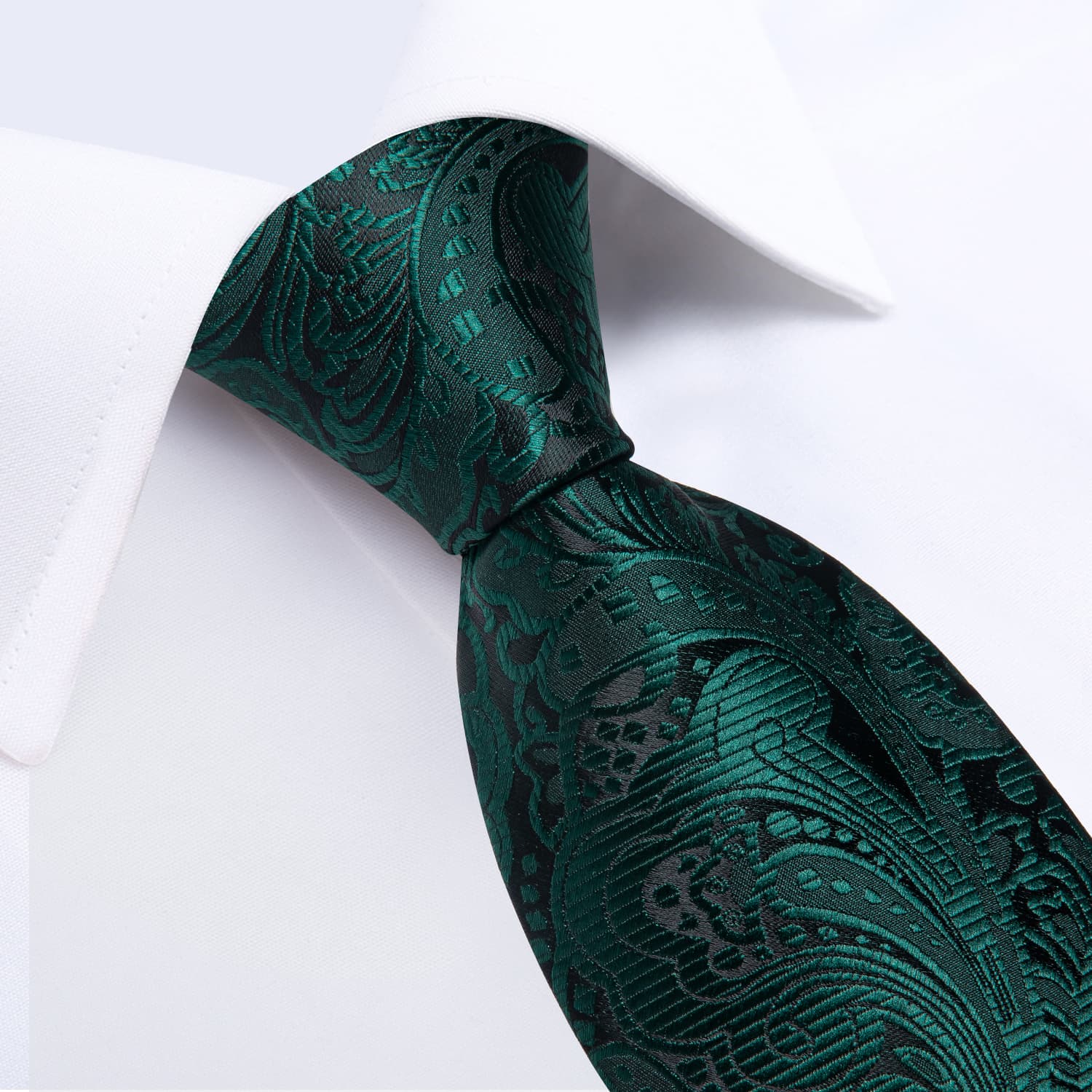 GentCrest Green Floral Tie Hanky Cufflinks Set - Image 3