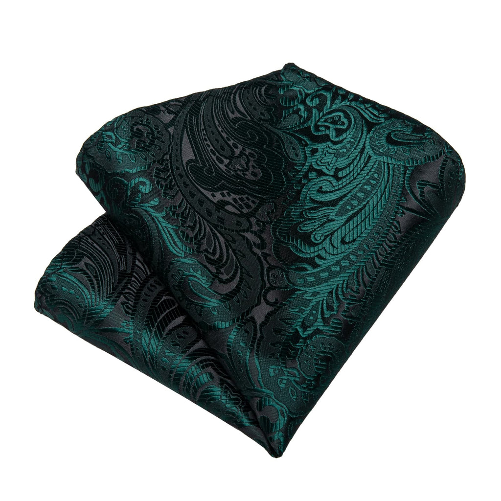 GentCrest Green Floral Tie Hanky Cufflinks Set - Image 5