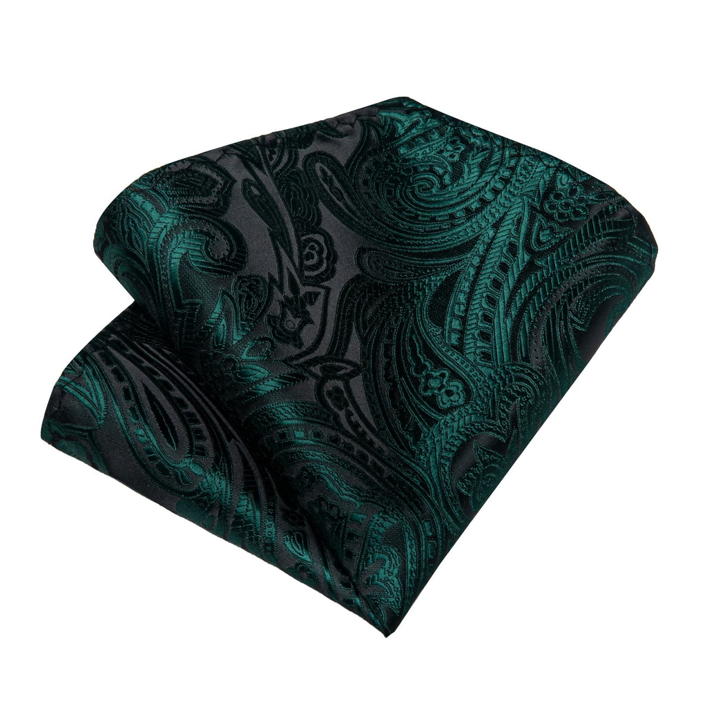 GentCrest Green Paisley Tie Hanky Cufflinks Set - Image 5