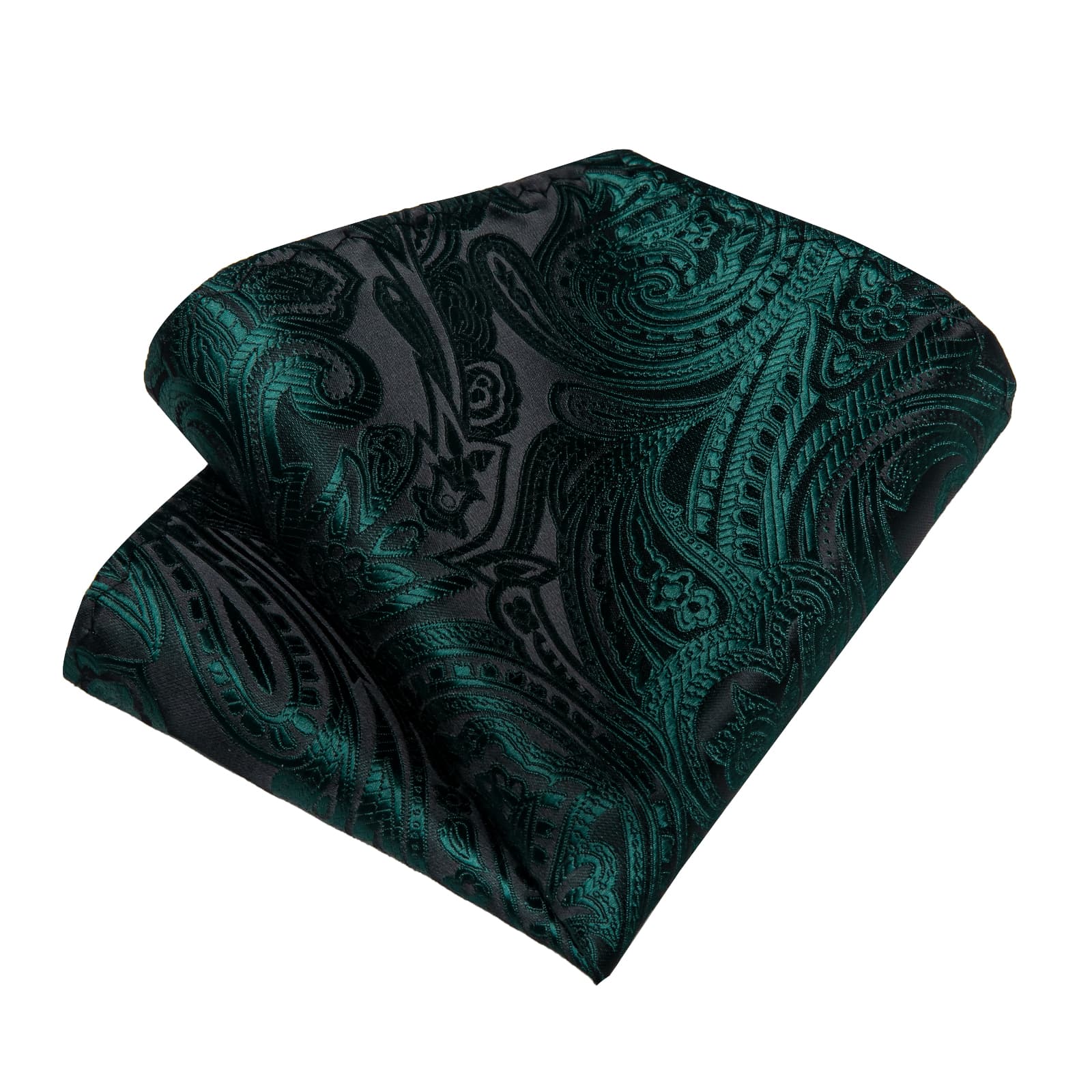GentCrest Green Paisley Tie Hanky Cufflinks Set - Image 5